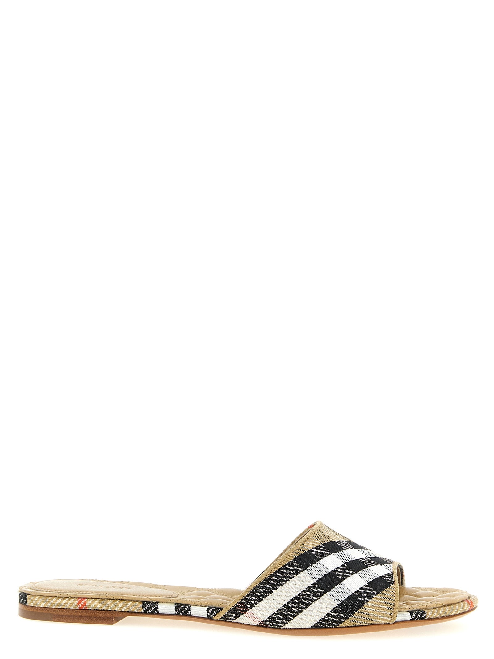 Beige Polyester Slides