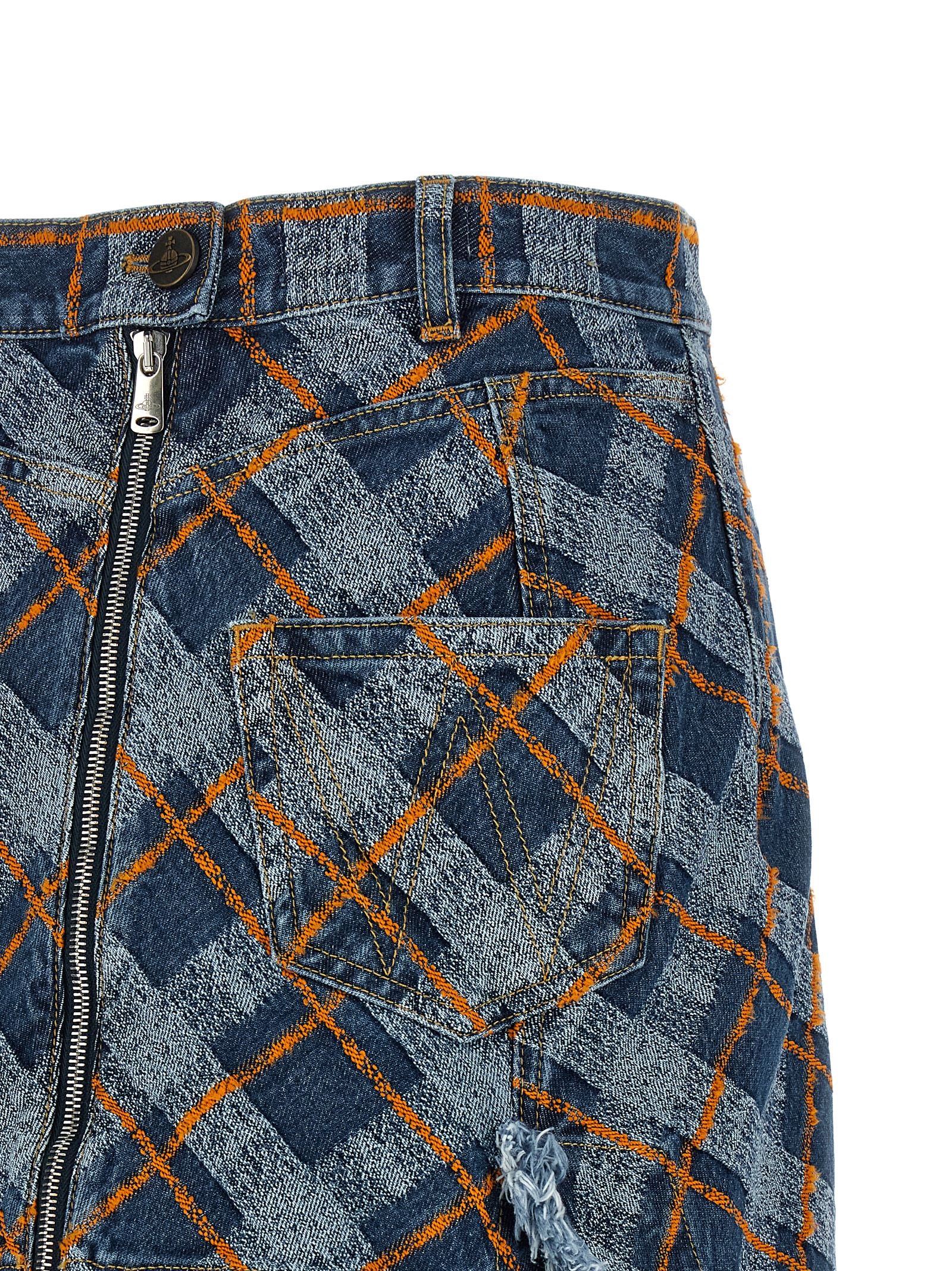 Blue Cotton Long Skirt