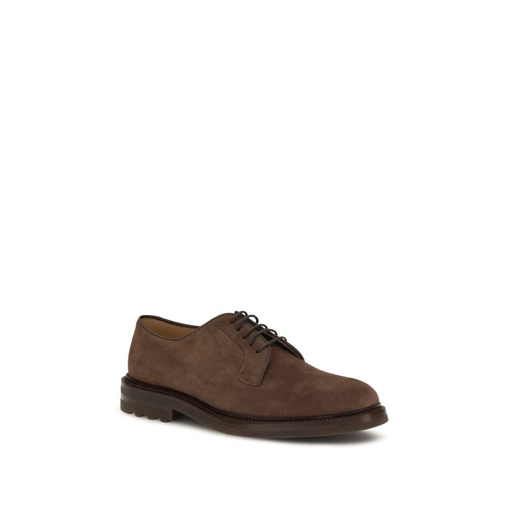 Brunello Cucinelli brune kalveskinn oksford- og derbysko