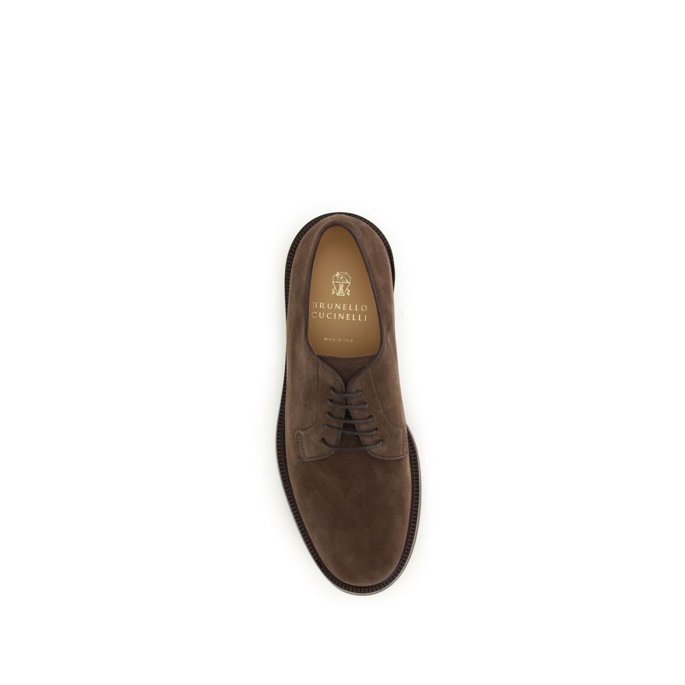 Brunello Cucinelli brune kalveskinn oksford- og derbysko