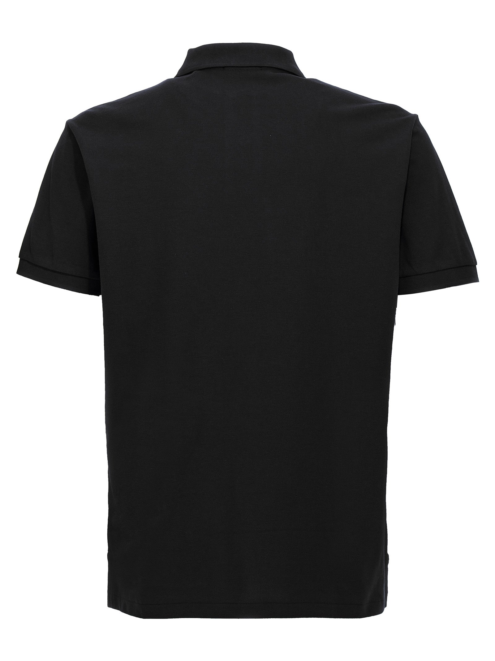 Black Cotton Polo Shirt