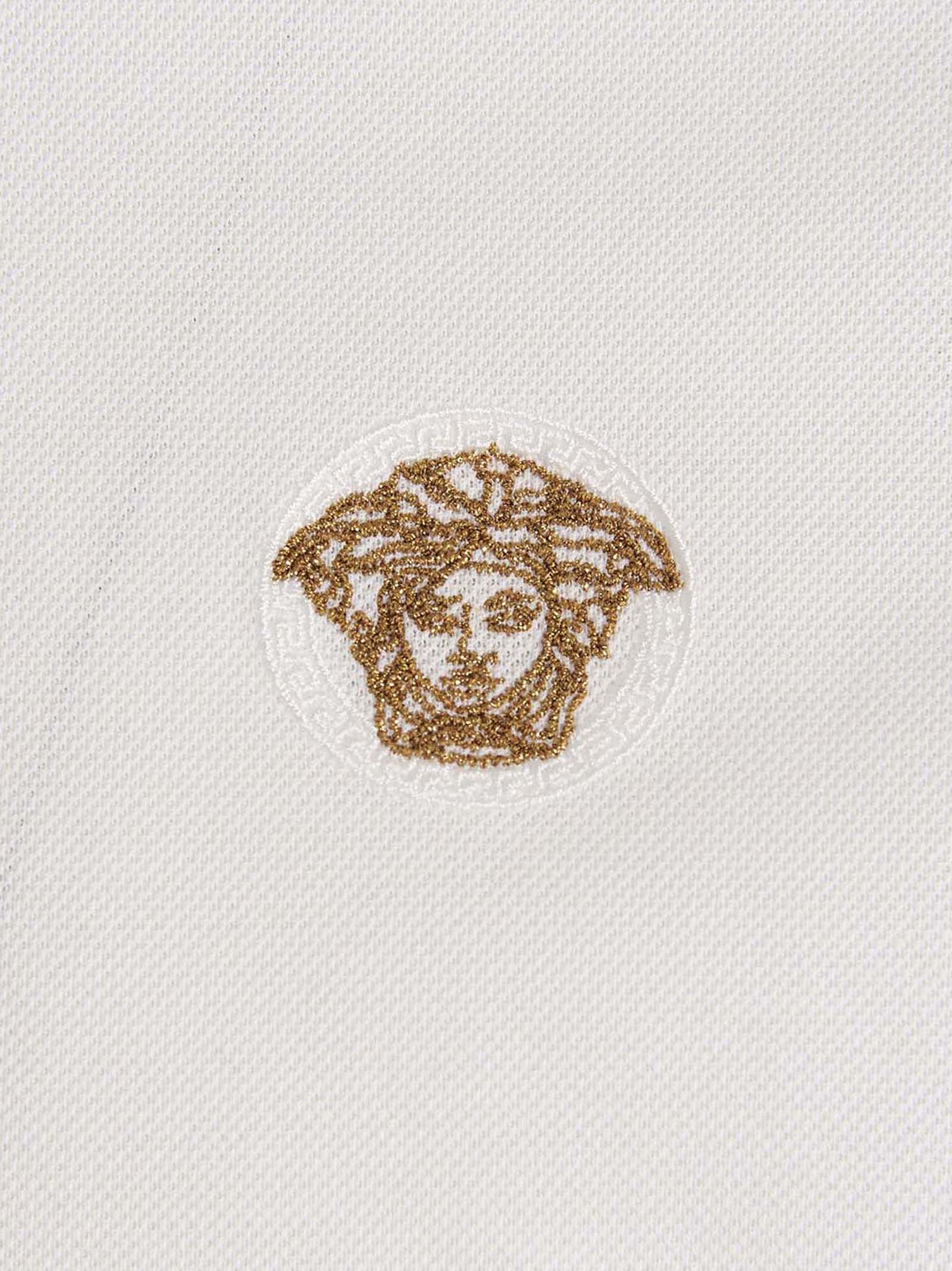 Versace hvit bomullspikéskjorte