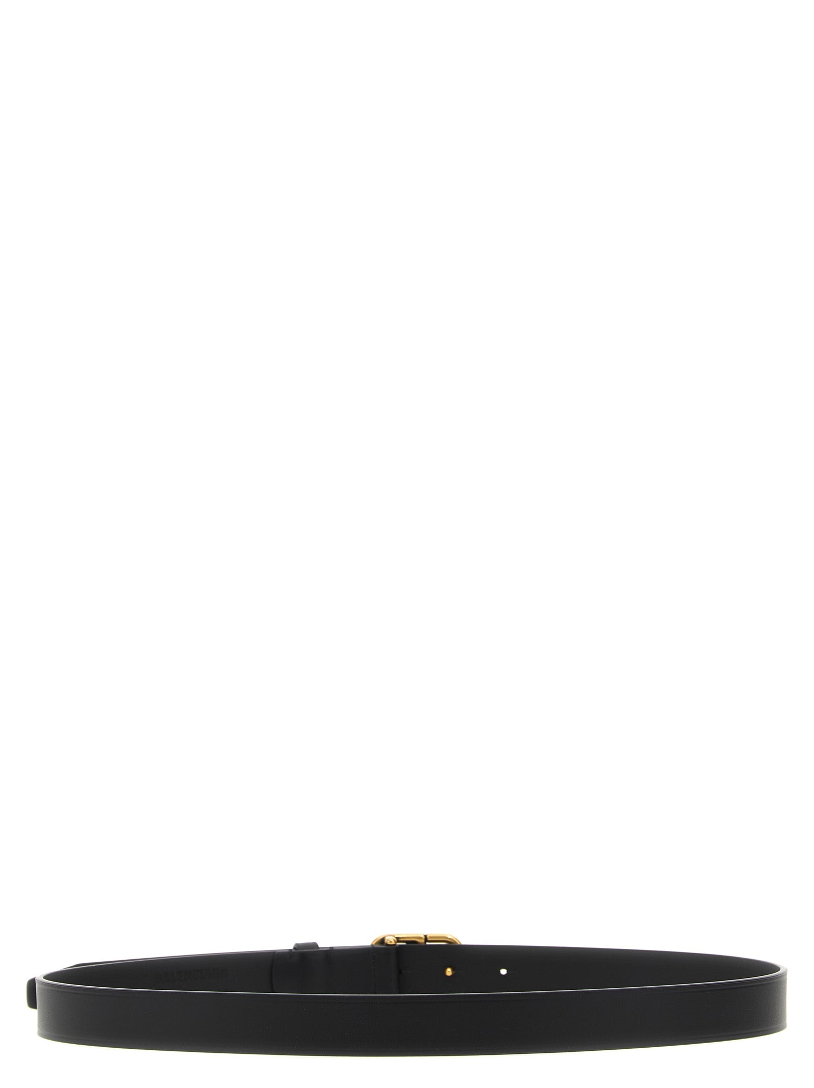 Black Calfskin Thin Belt
