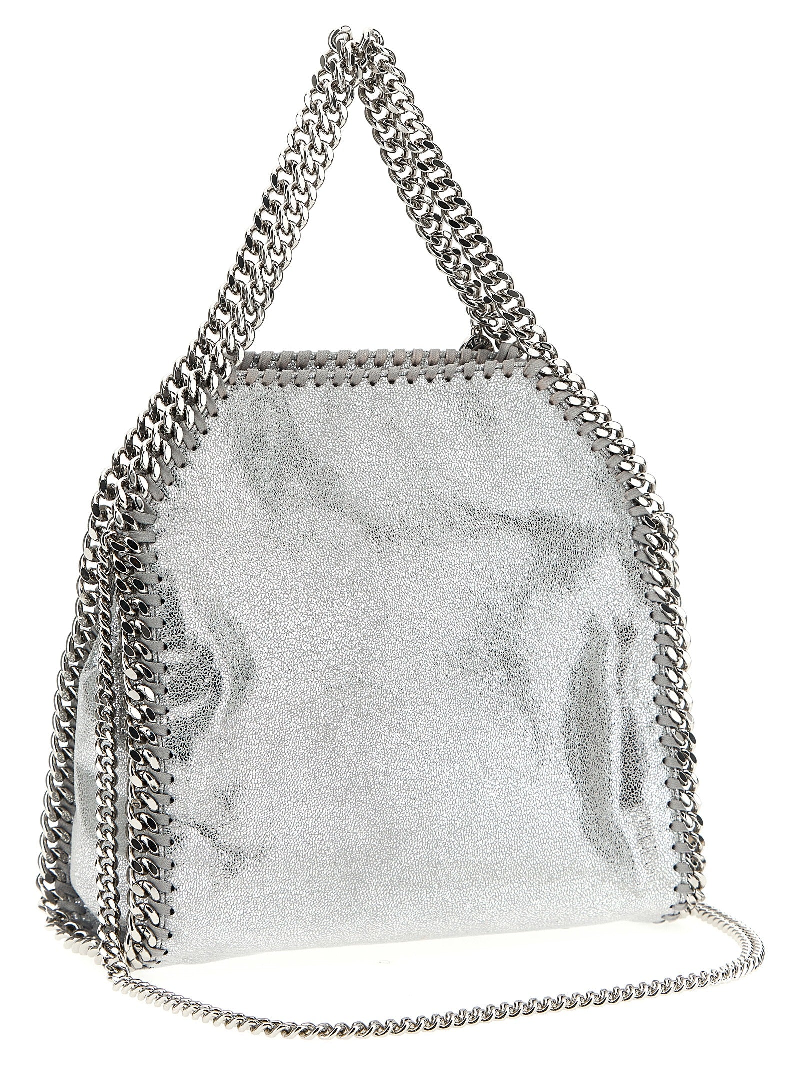 Silver Polyester Handbag