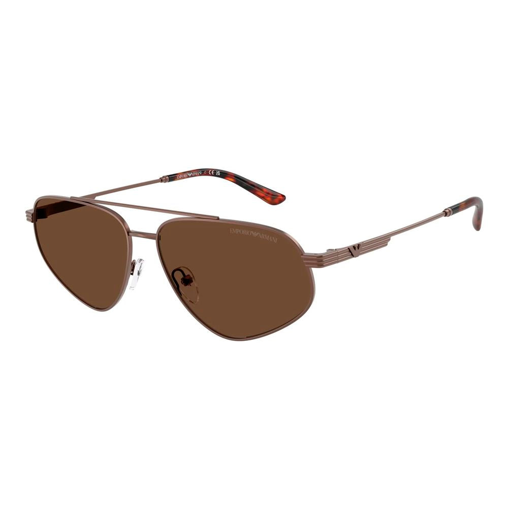 Emporio Armani solbriller i brunt metall