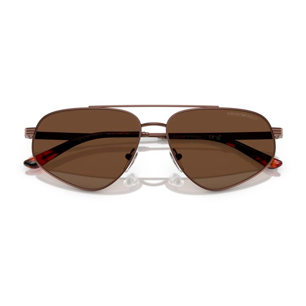 Emporio Armani solbriller i brunt metall