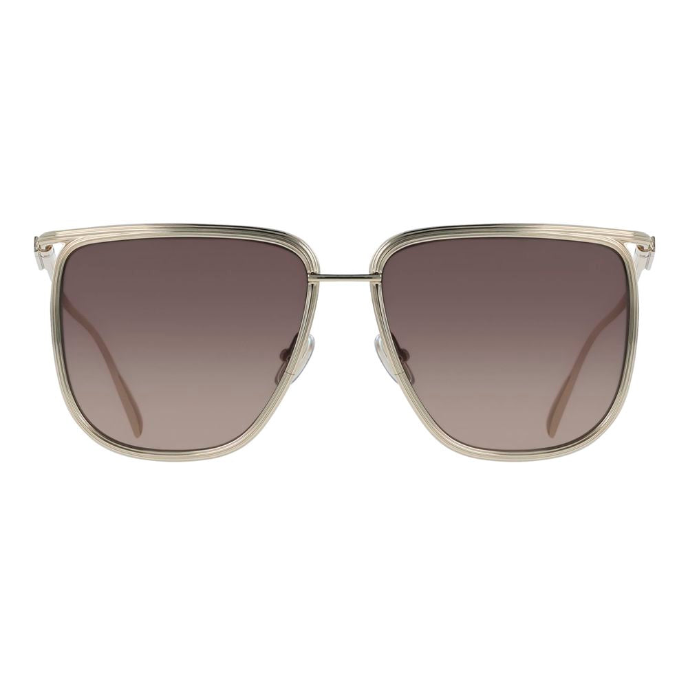 Ferragamo solbriller i gullfarget metall