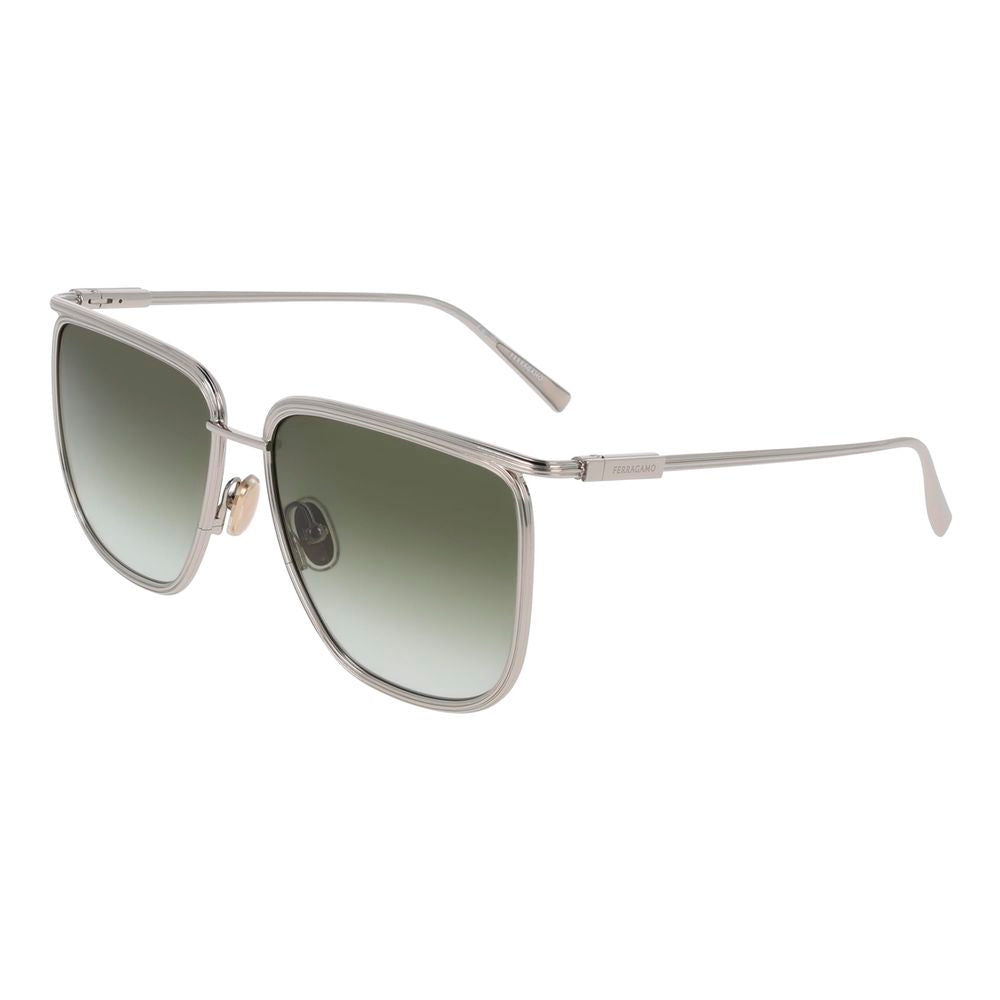 Ferragamo solbriller i gullfarget metall
