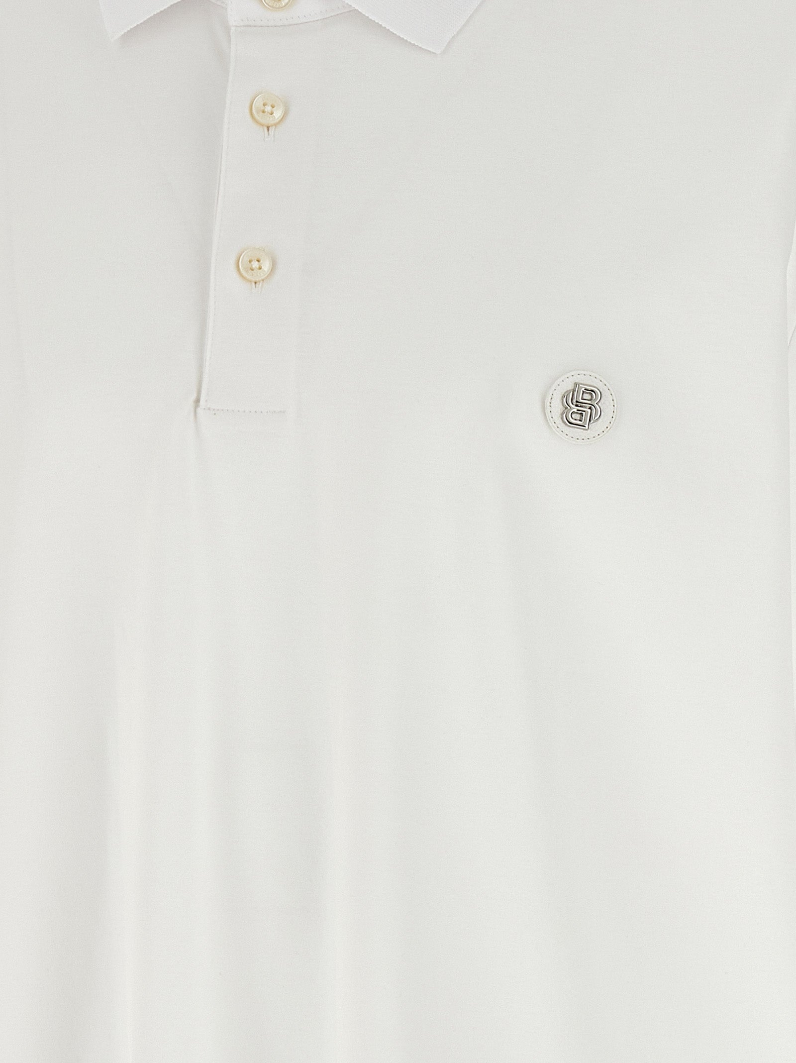 White Cotton Polo Shirt