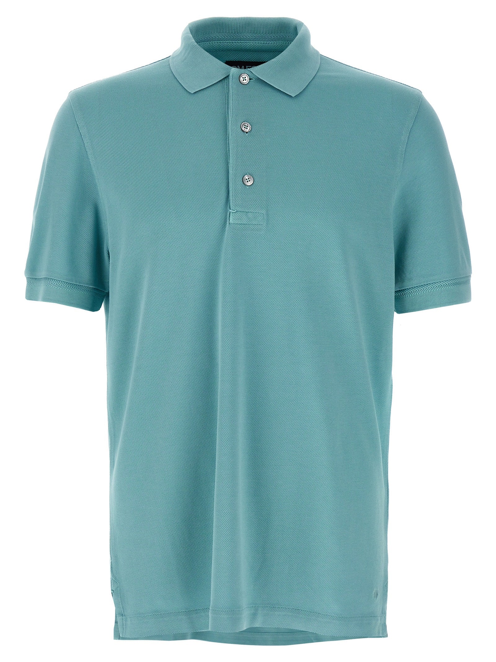 Blue Cotton Polo Shirt