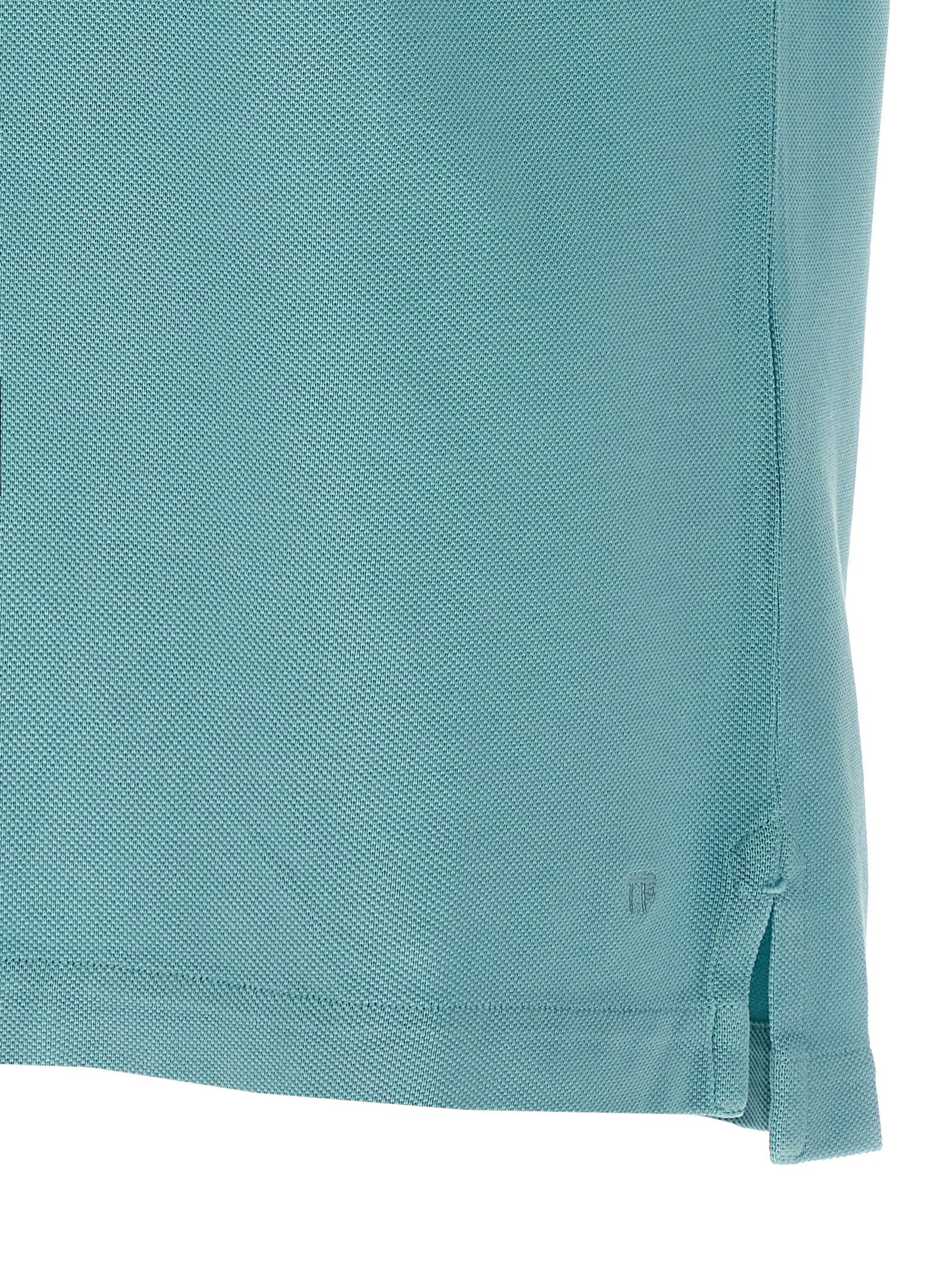 Blue Cotton Polo Shirt