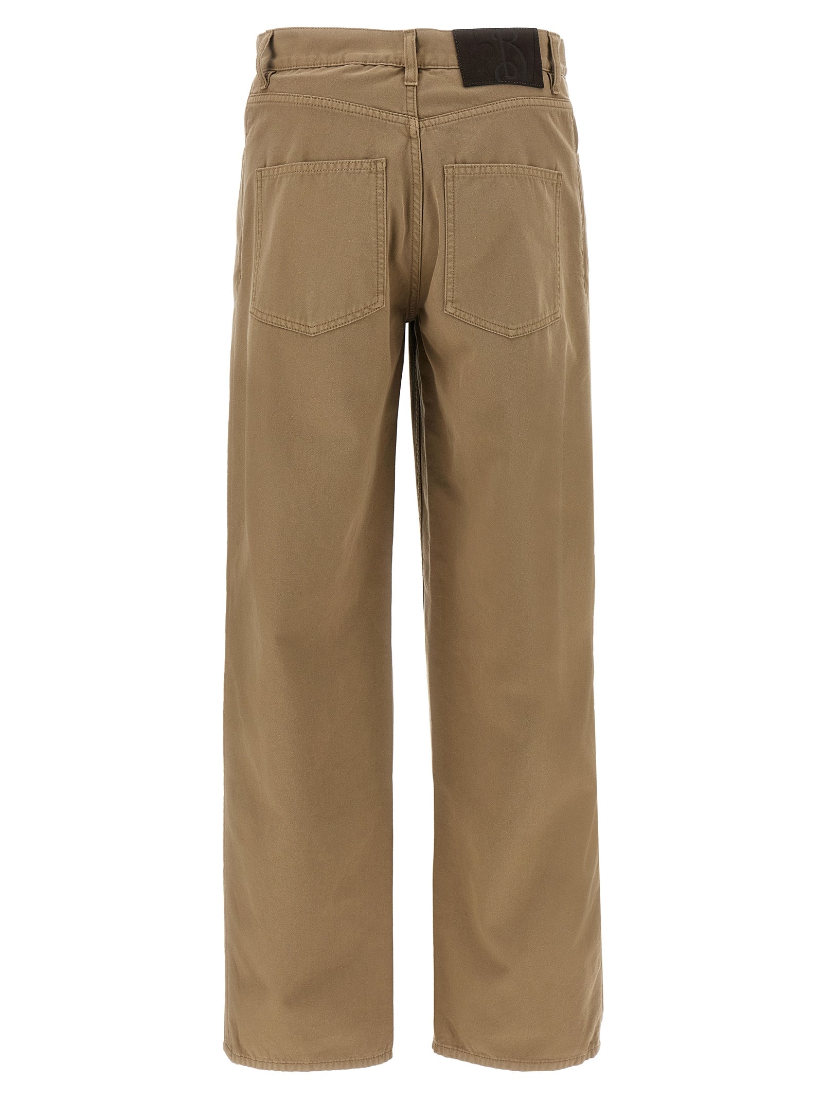 Burberry Beige Casualbukser i bomull
