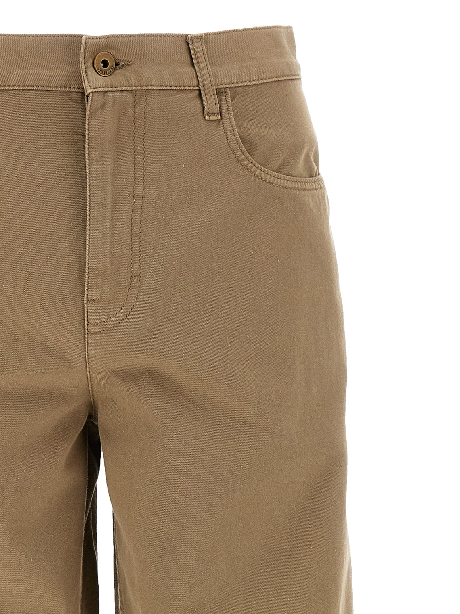 Burberry Beige Casualbukser i bomull