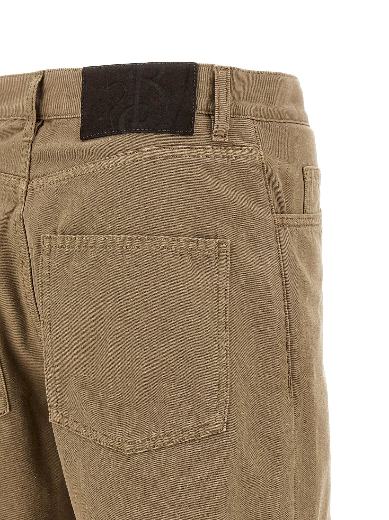 Burberry Beige Casualbukser i bomull