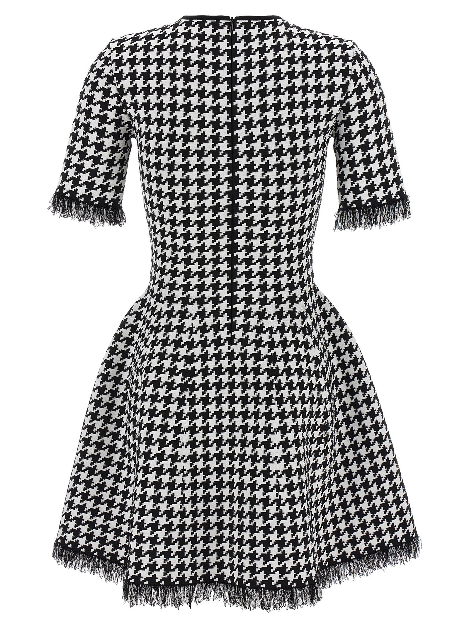 Bicolor Viscose Short Dress