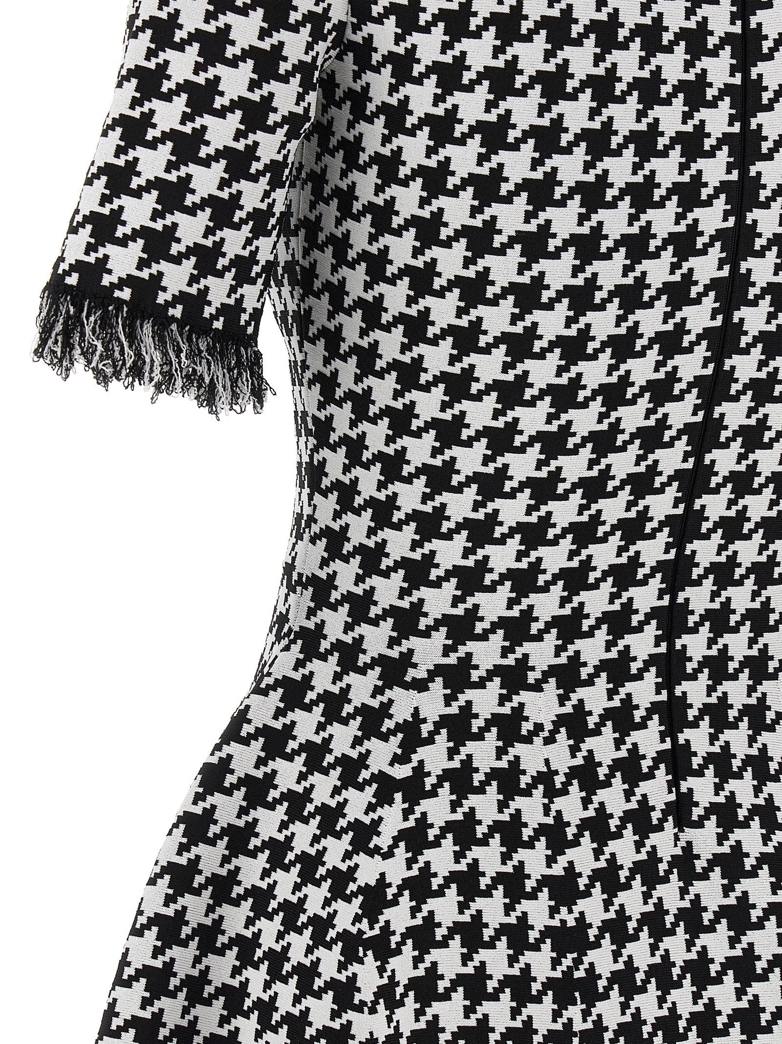 Bicolor Viscose Short Dress