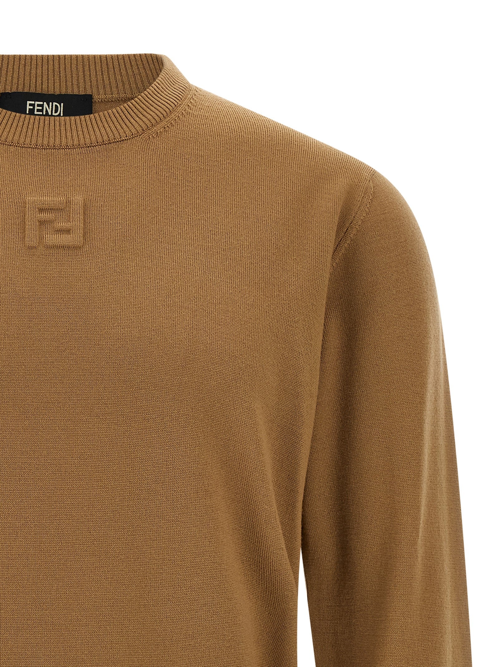 Beige Virgin Wool Cardigan