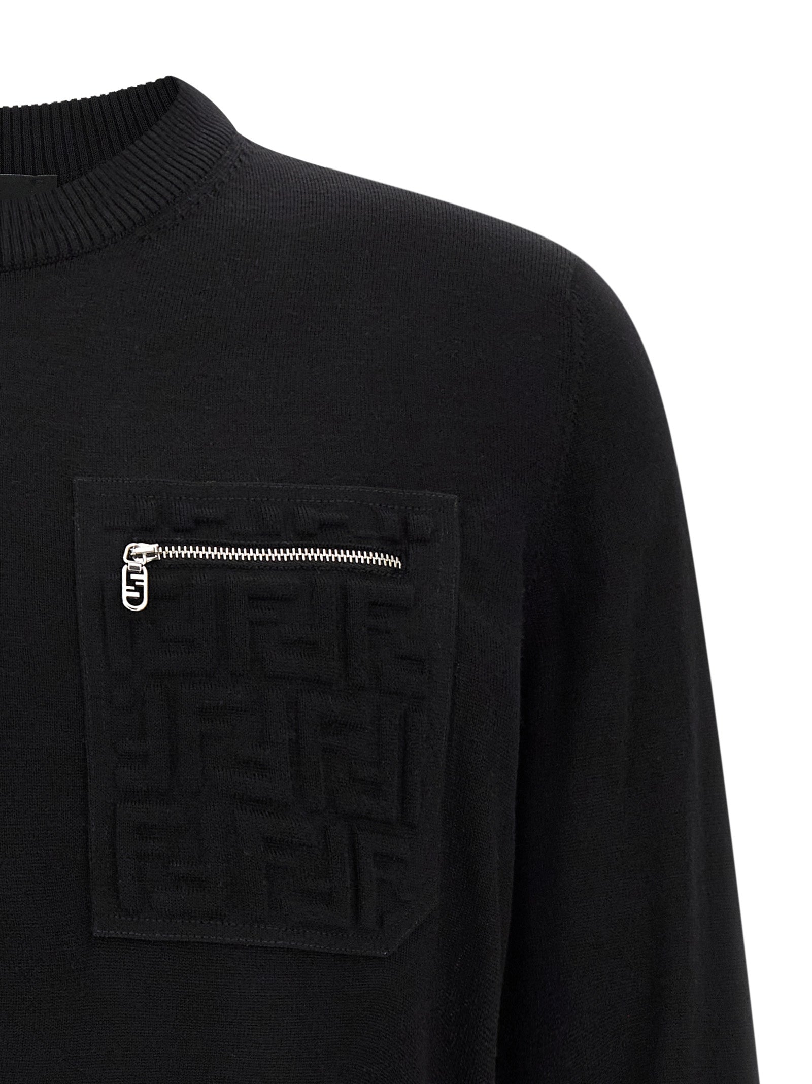 Fendi sort cardigan i ren jomfruull