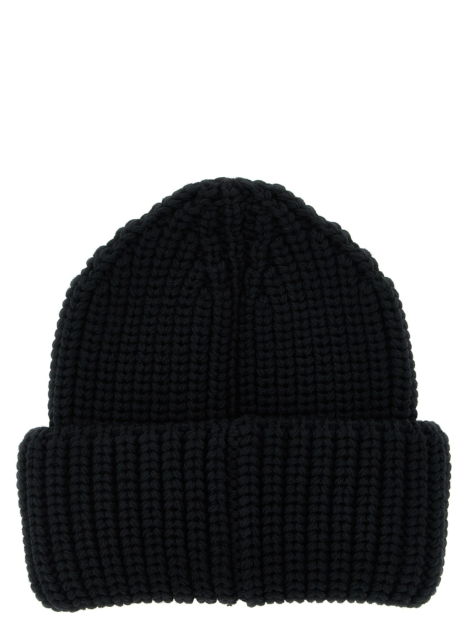 Black Virgin Wool Beanie