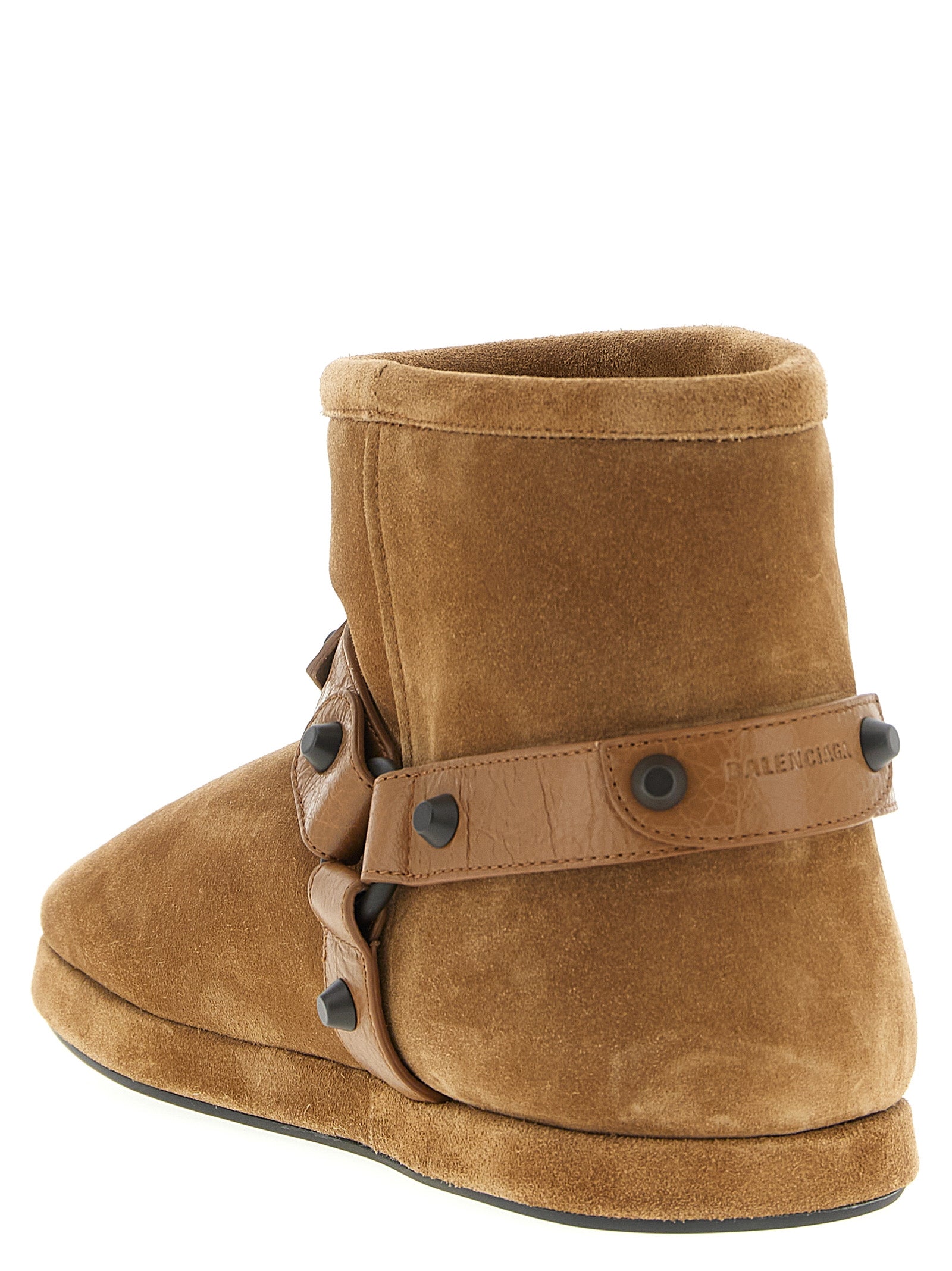 Balenciaga ankelstøvler i beige kalveskinn
