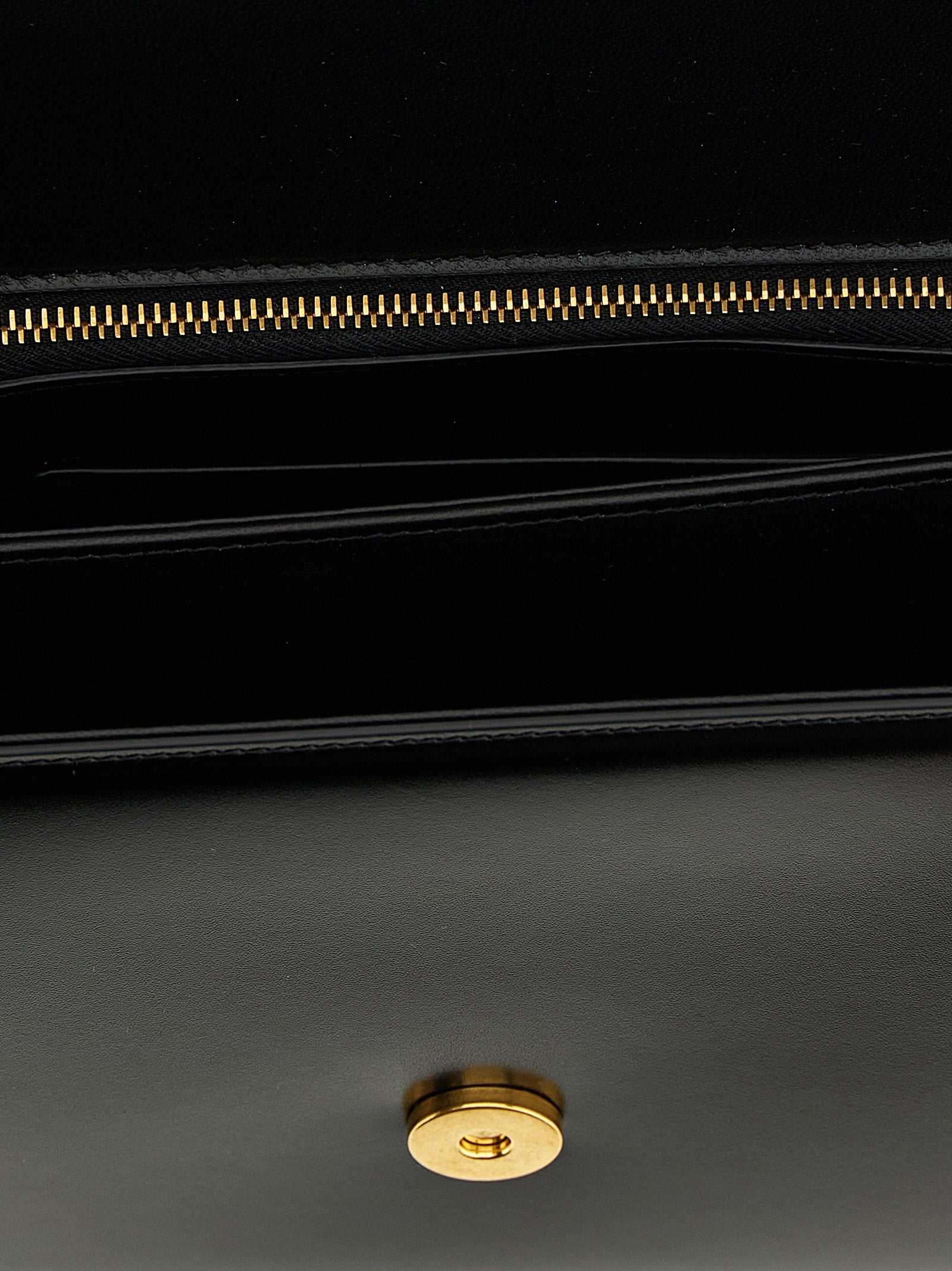Black Calfskin Shoulder Bag