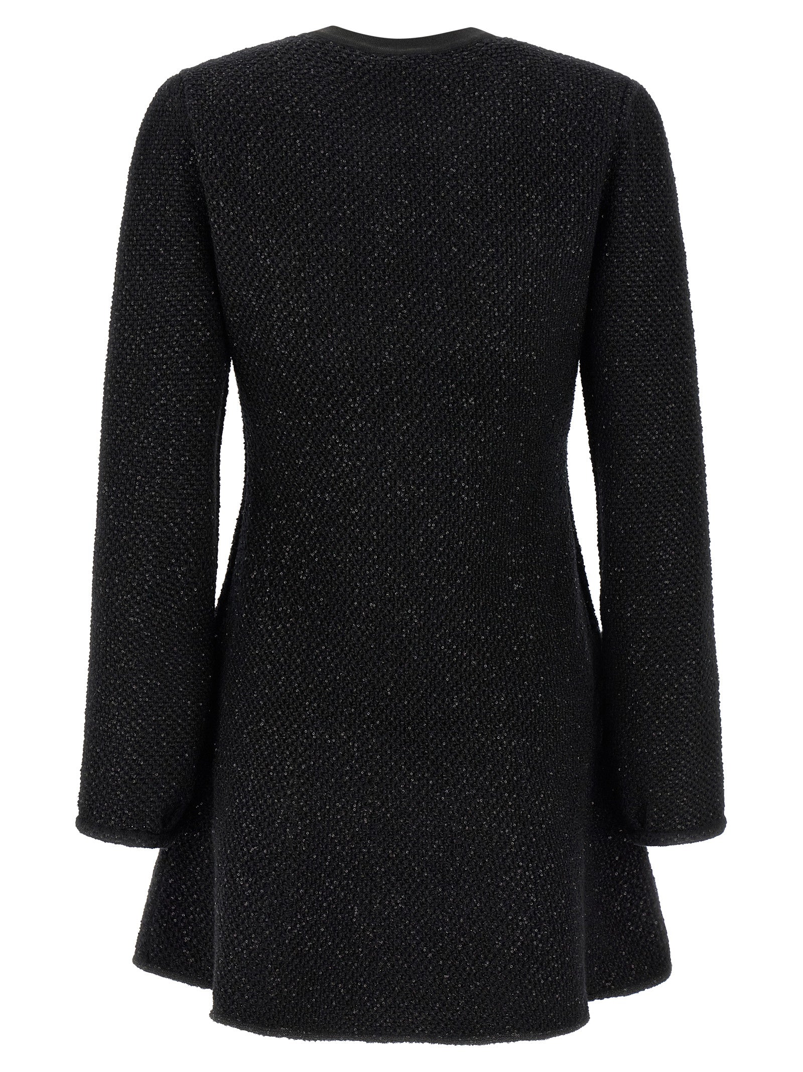 Black Cotton Short Dress