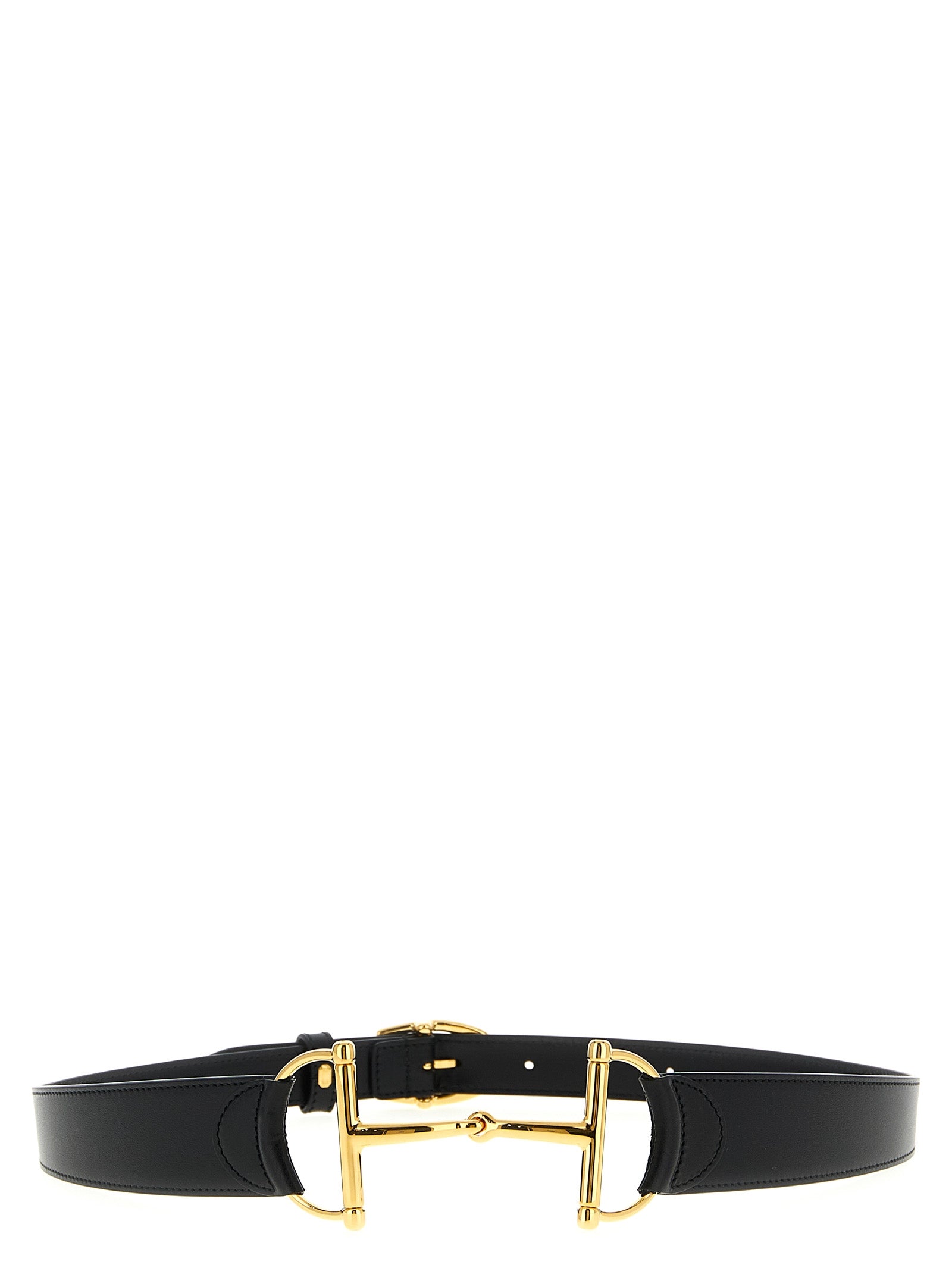 Cinturón Regular de Piel de Becerro Negra Gucci