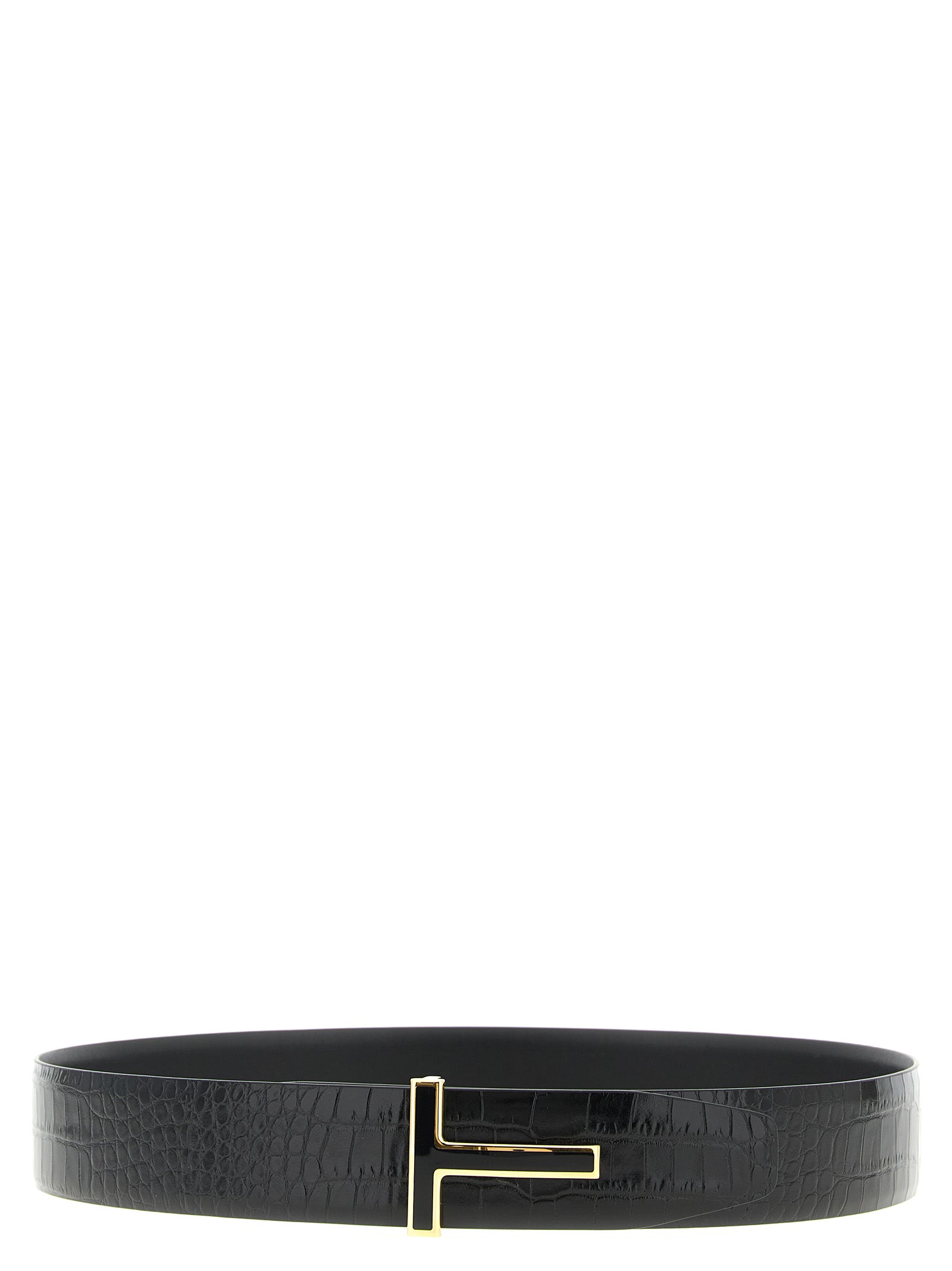 Tom Ford svart kalveskinn vanlige belte