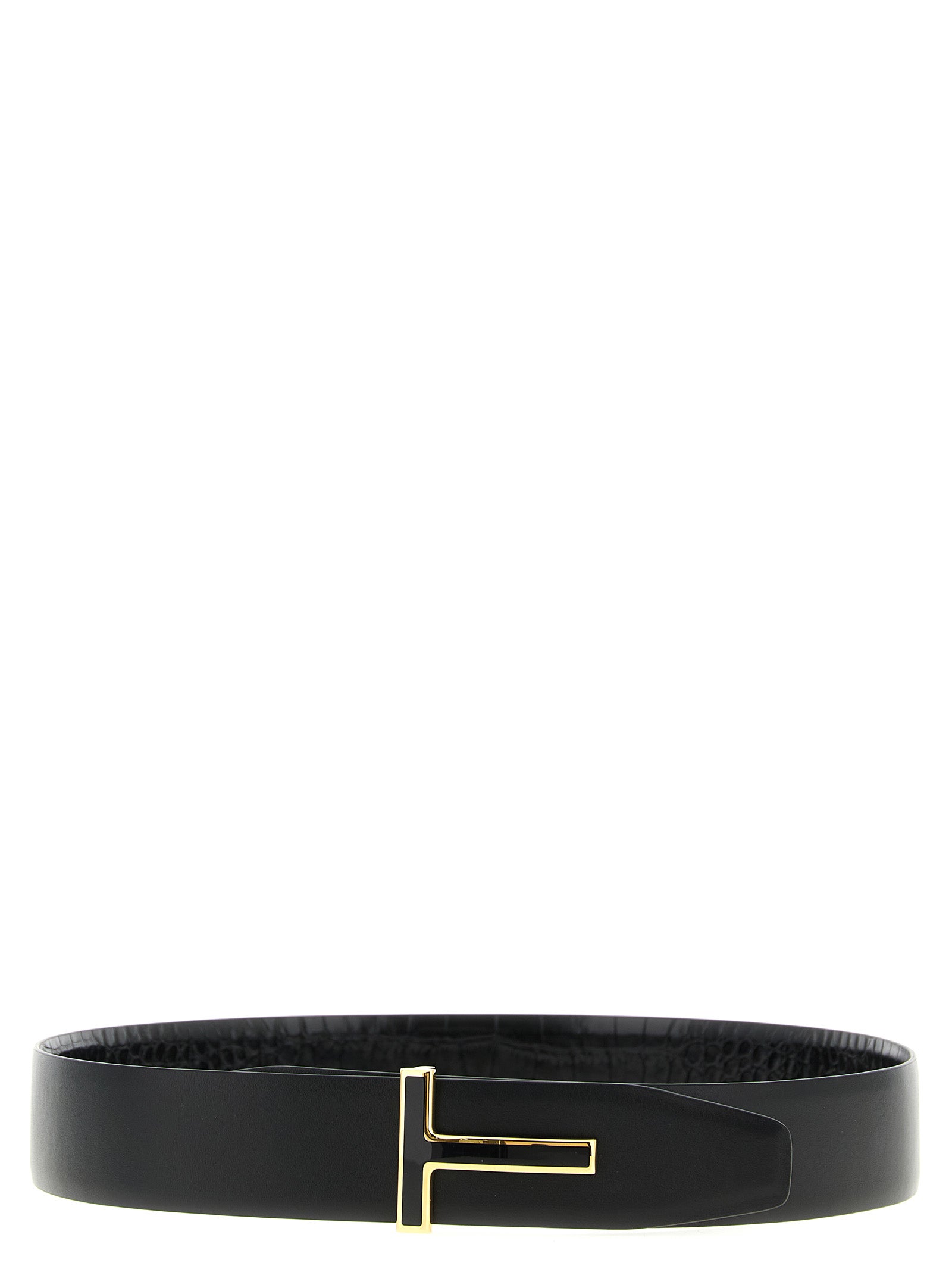 Tom Ford svart kalveskinn vanlige belte