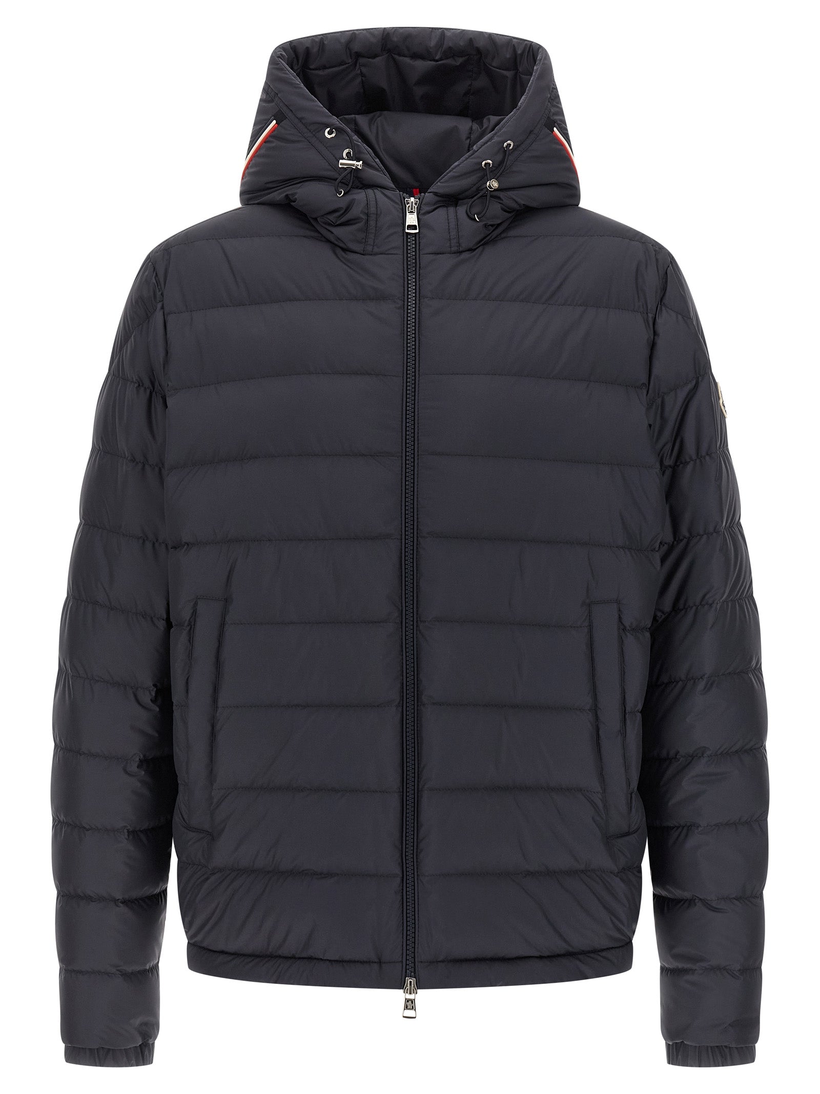 Blue Polyester Full-Length Jacket
