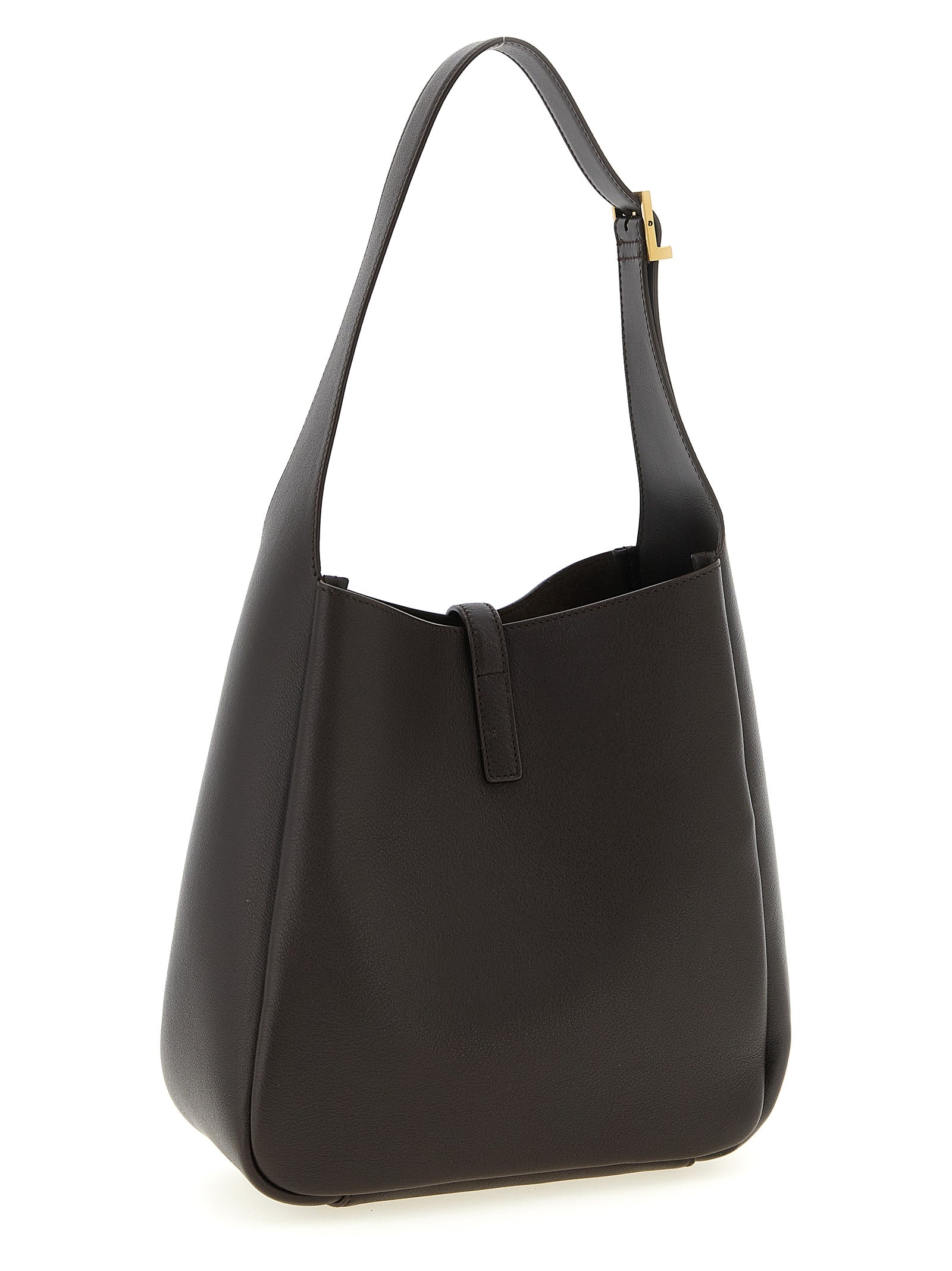 Saint Laurent skulderveske i brunt kalveskinn