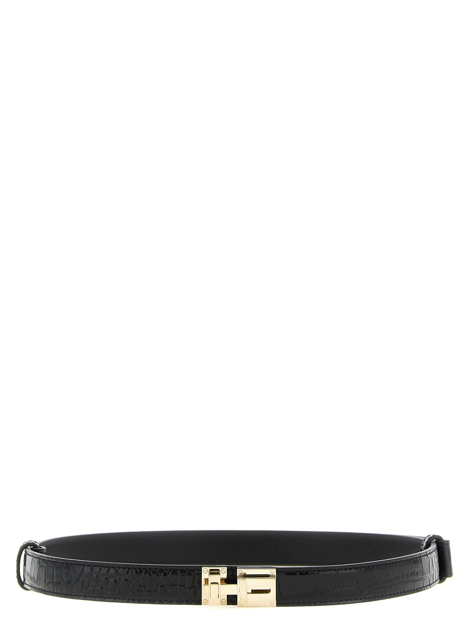 Cinturón regular de piel de becerro negra Tom Ford