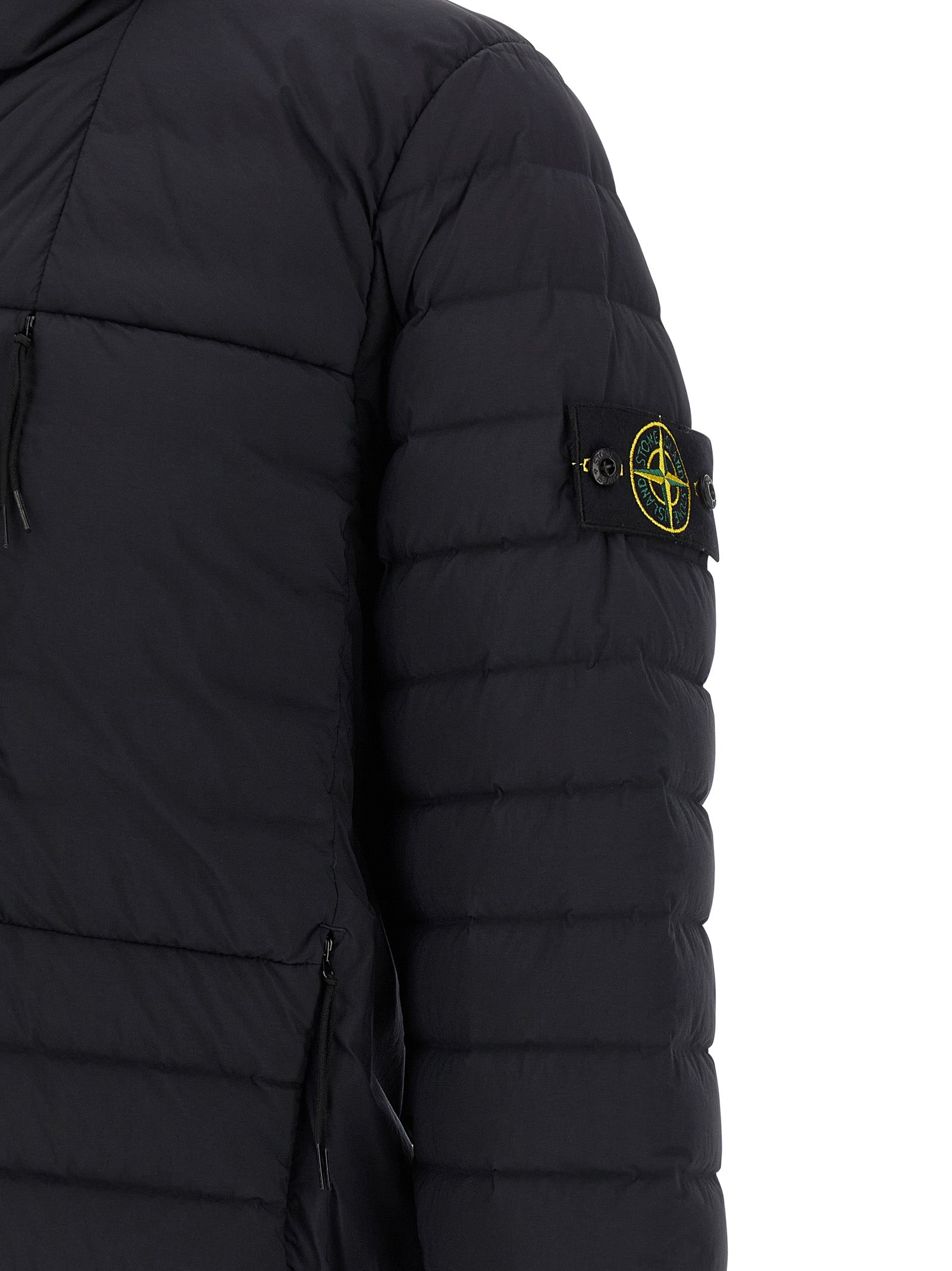 Blue Polyamide Full-Length Jacket