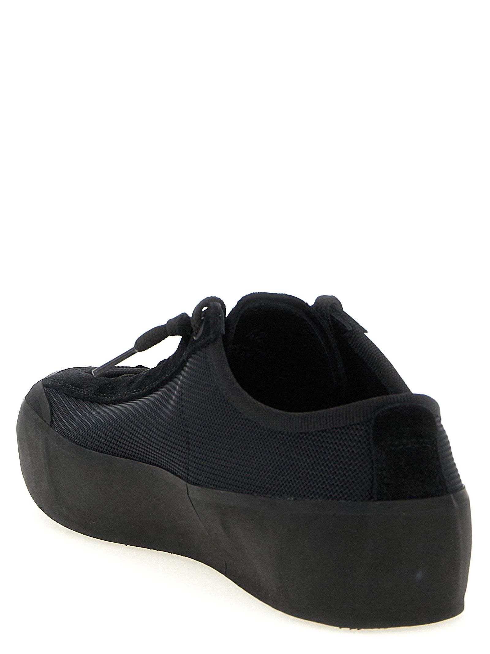Black Calfskin Athletic Sneakers