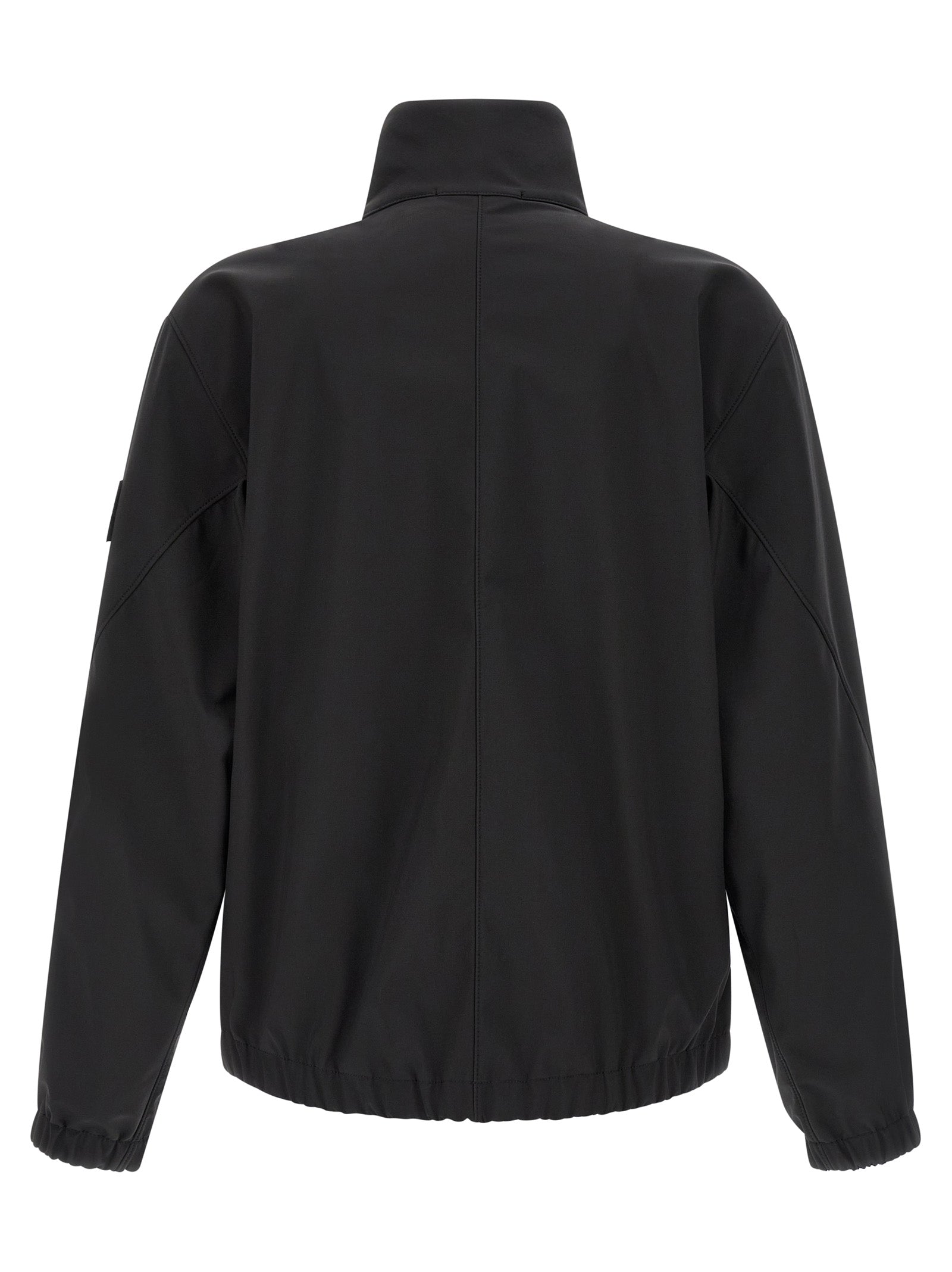 Black Polyester Shell Jacket
