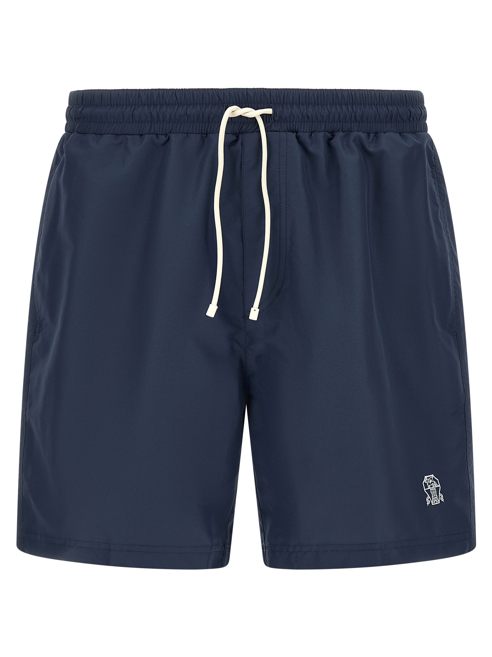 Blue Polyester Swim Shorts