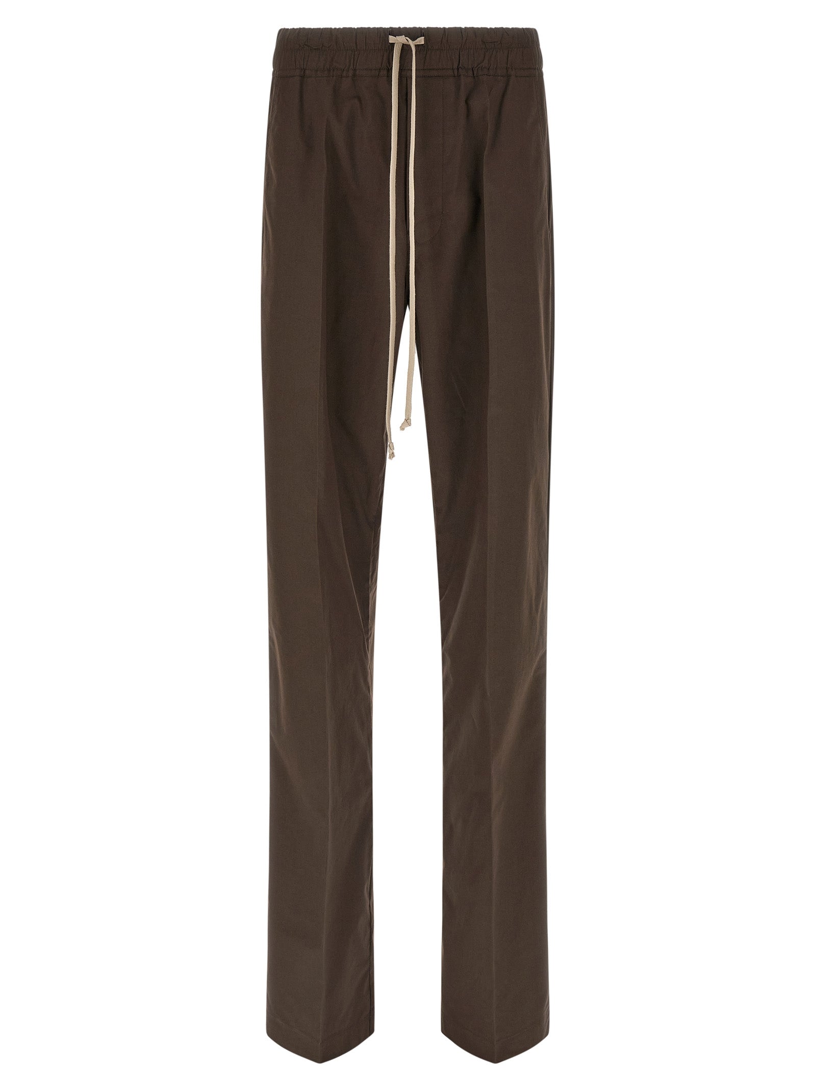 Brown Cotton Casual Pants
