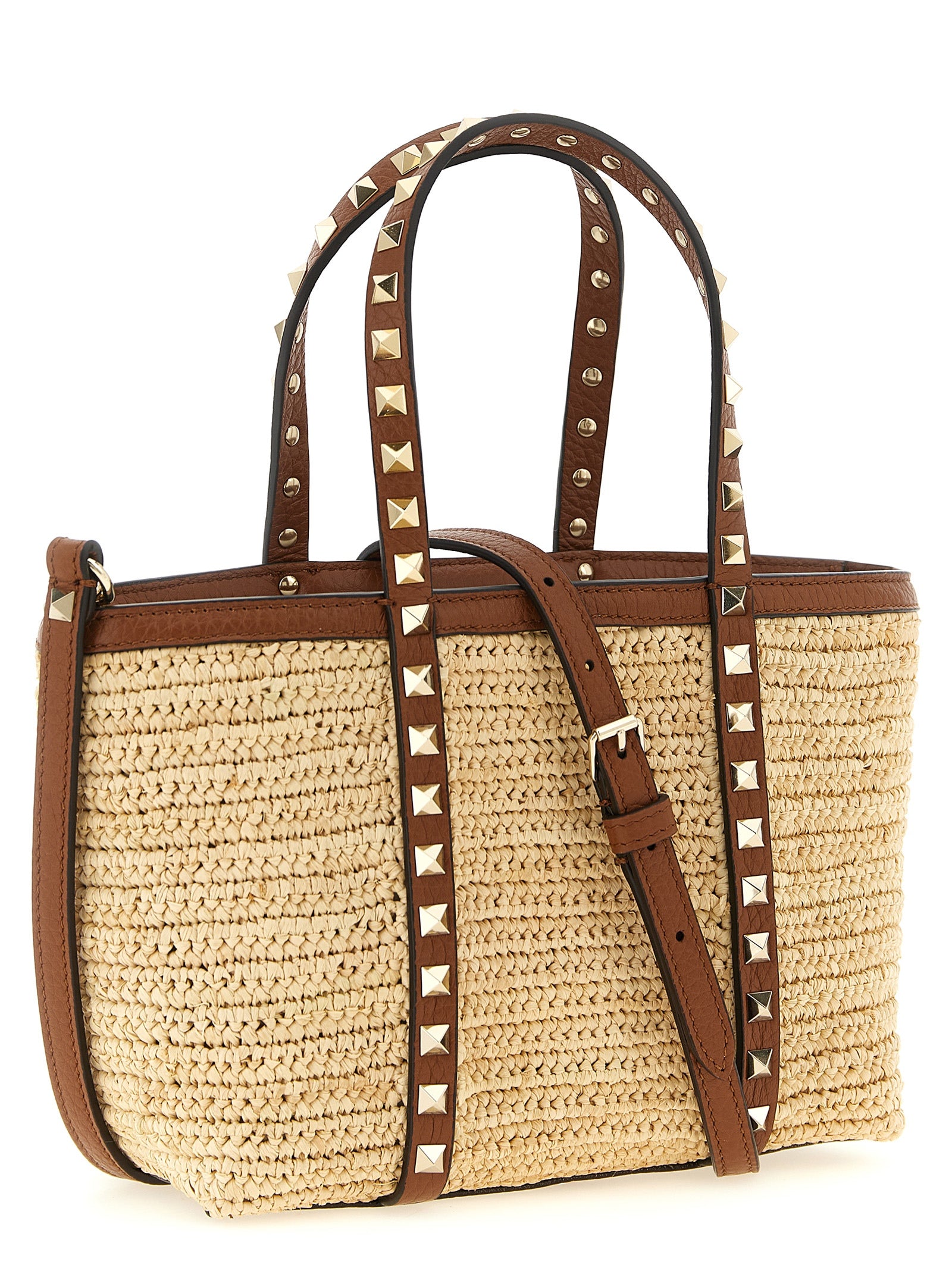 Valentino Garavani Beige Strå Tote Bag