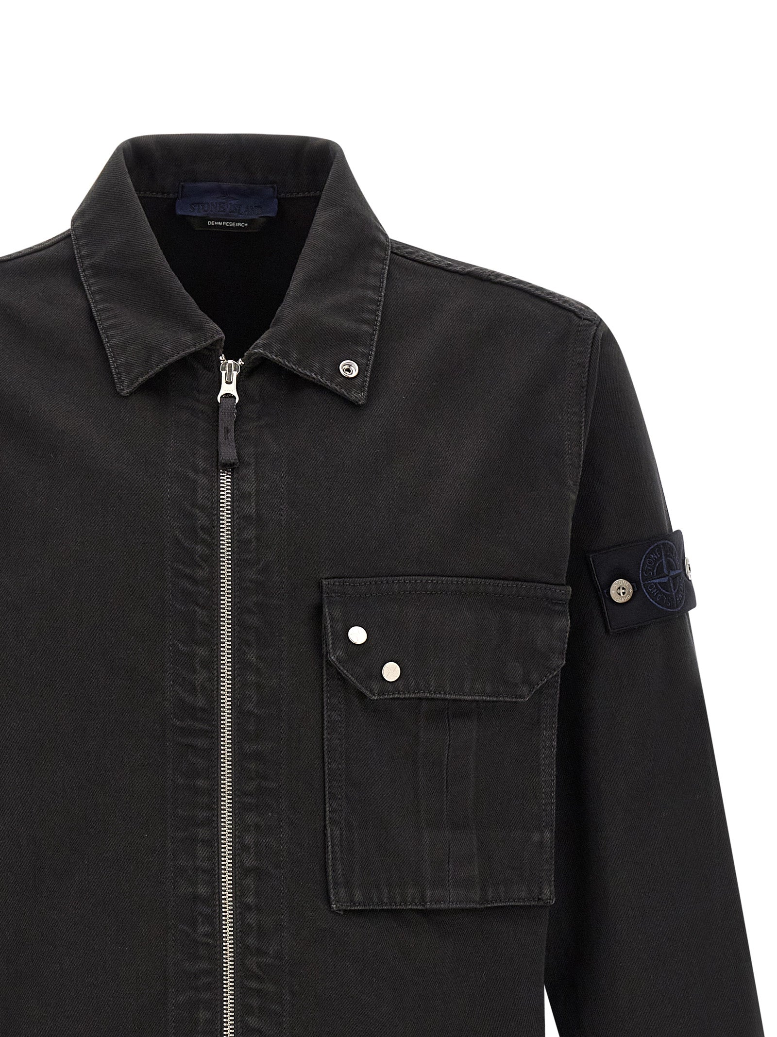 Black Cotton Blouse for Women Casual Elegant Style front view