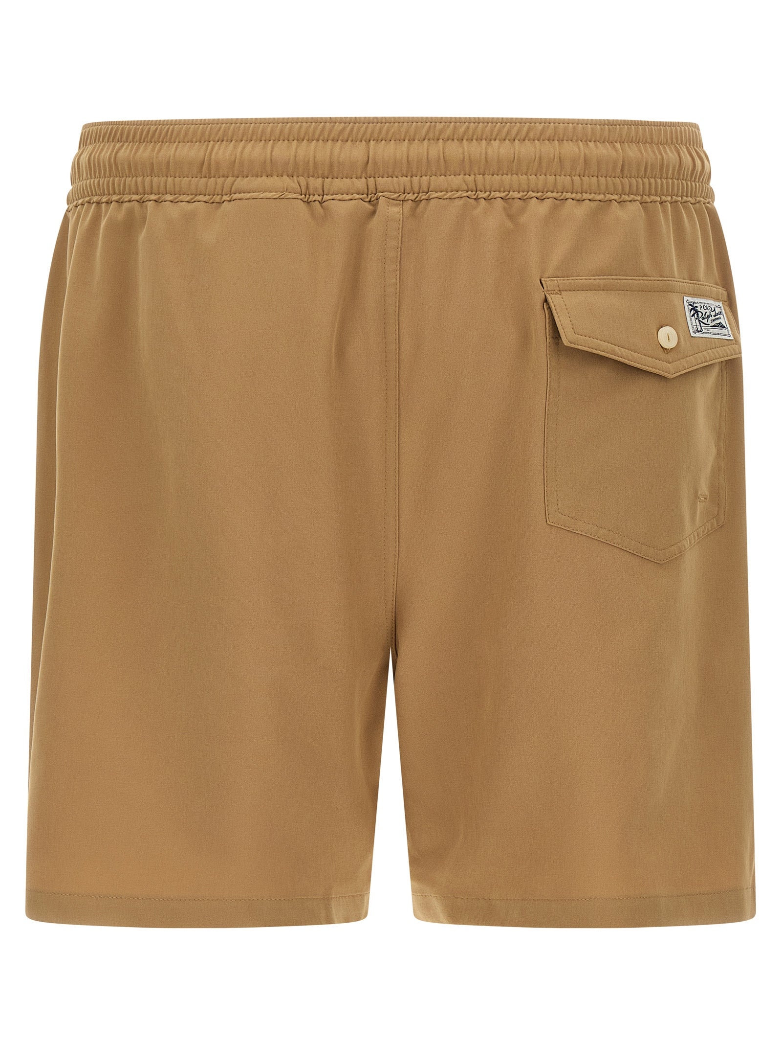 Beige Polyester Shorts