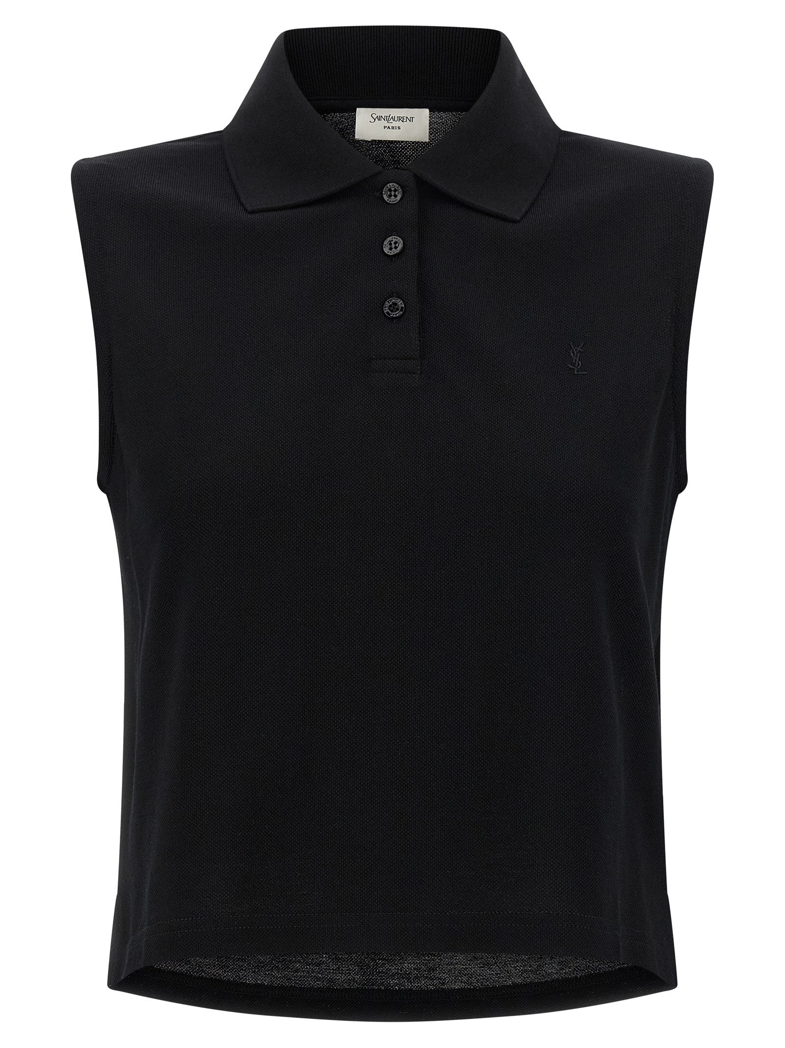 Black Cotton Polo Shirt