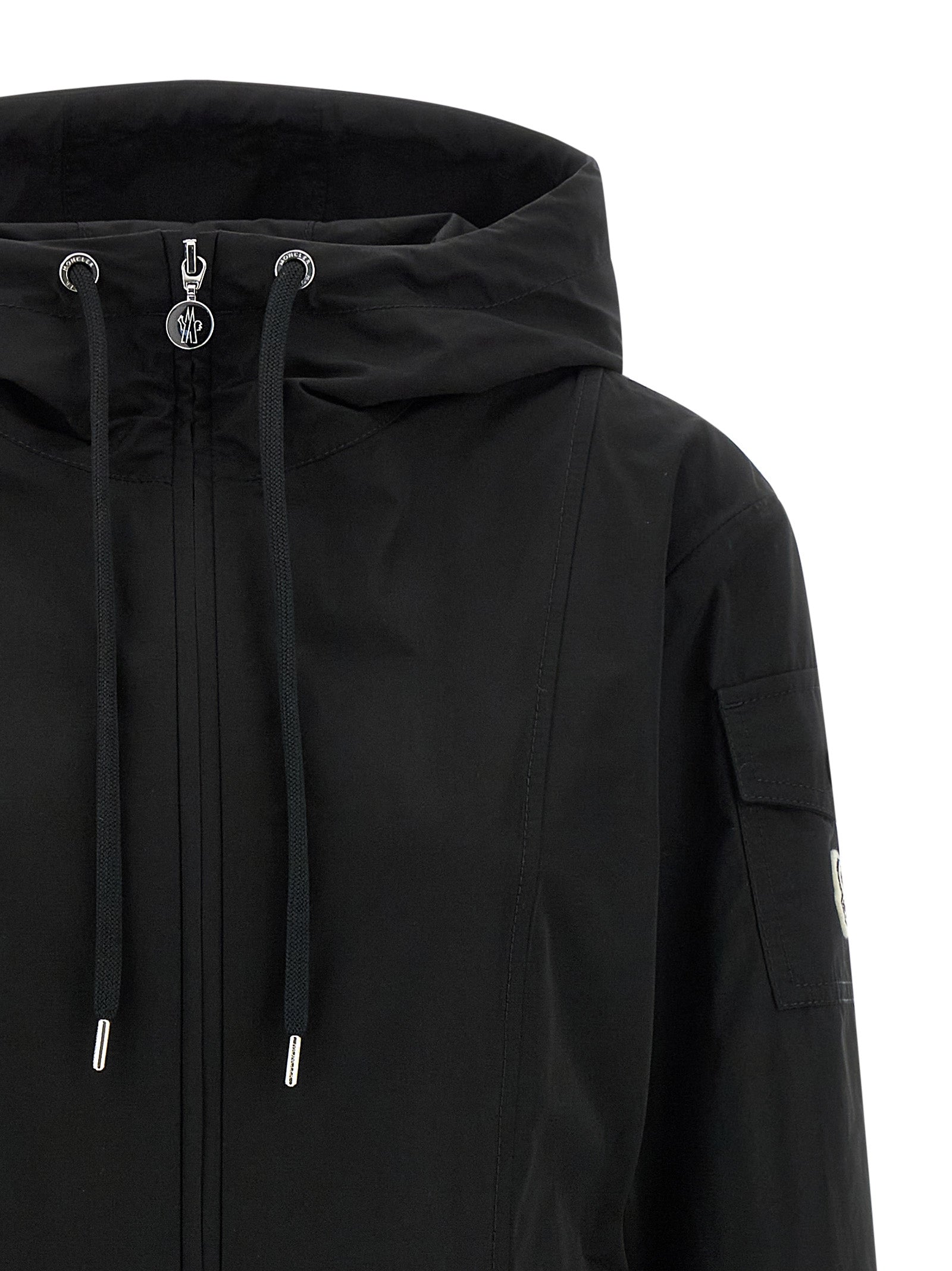 Black Polyester Parka