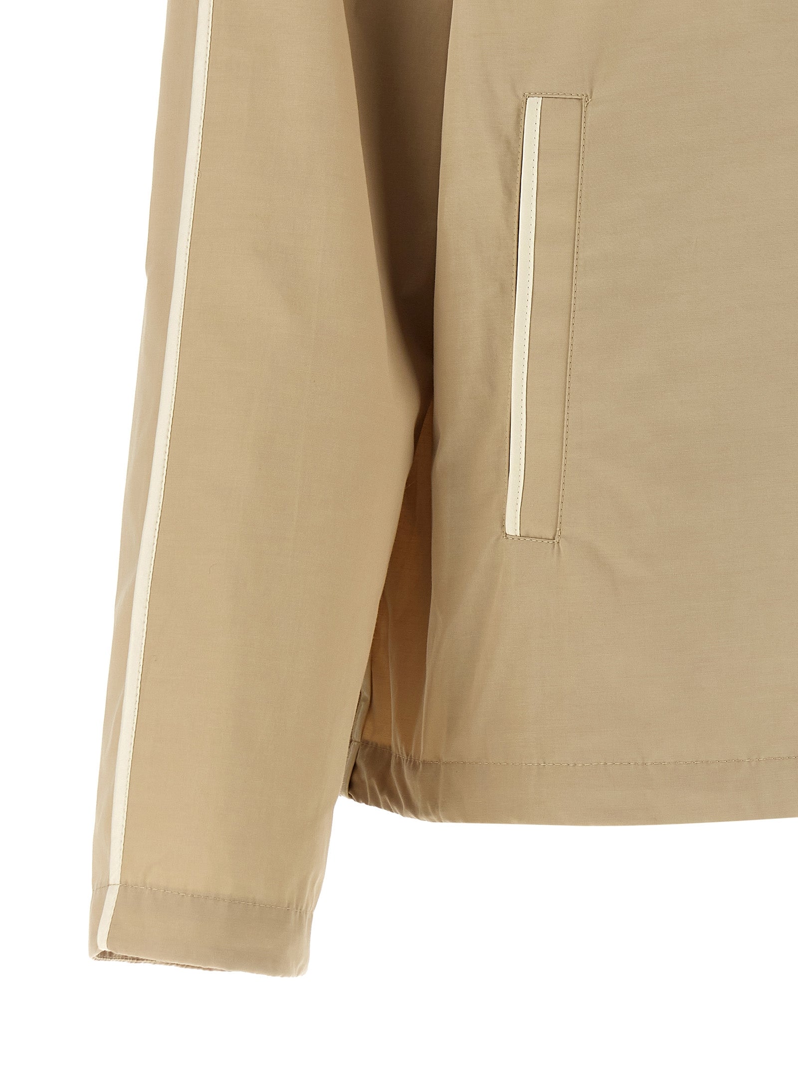Beige Polyester Shell Jacket