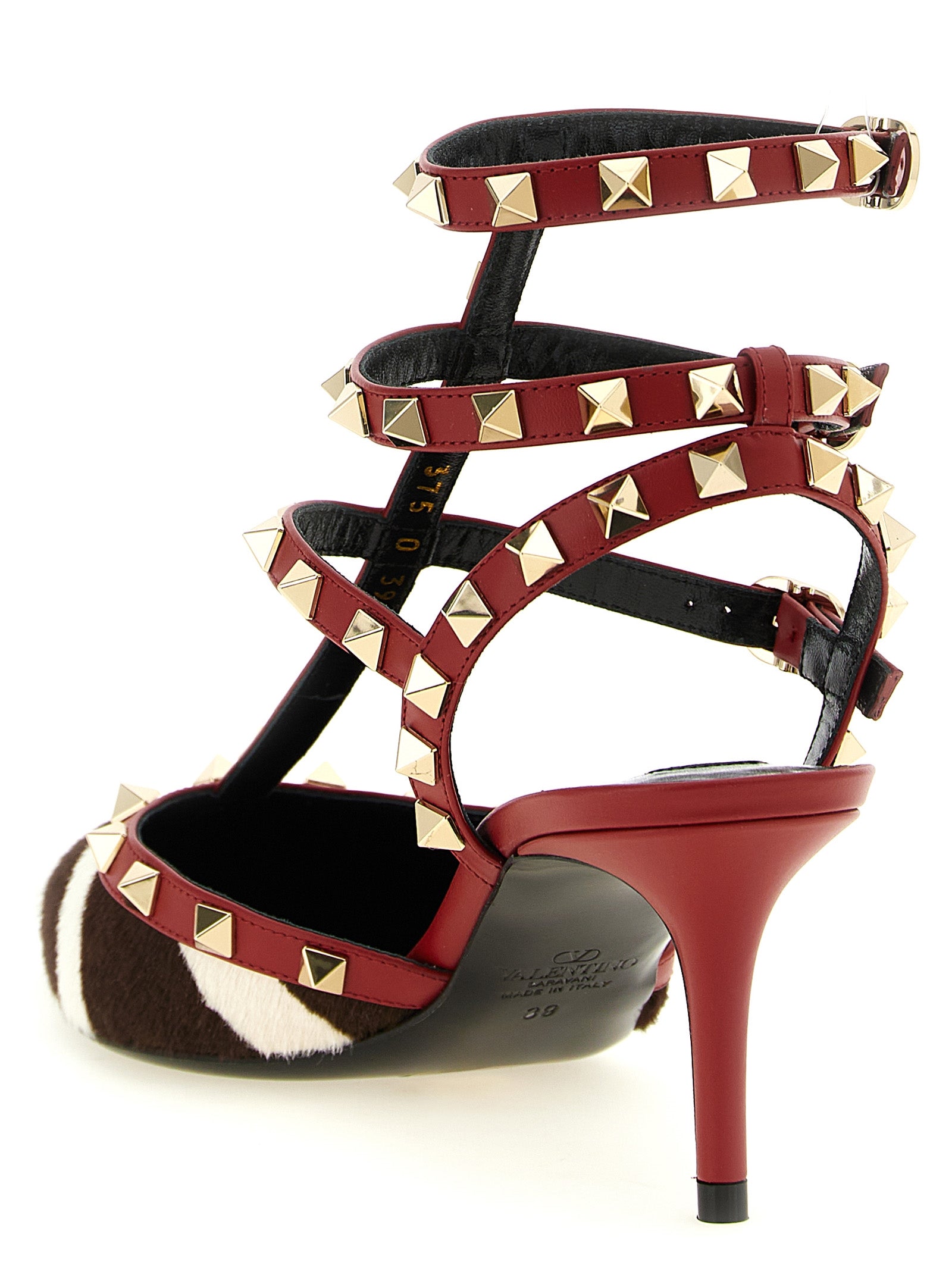 Multicolor Calfskin Mid Heel Pumps