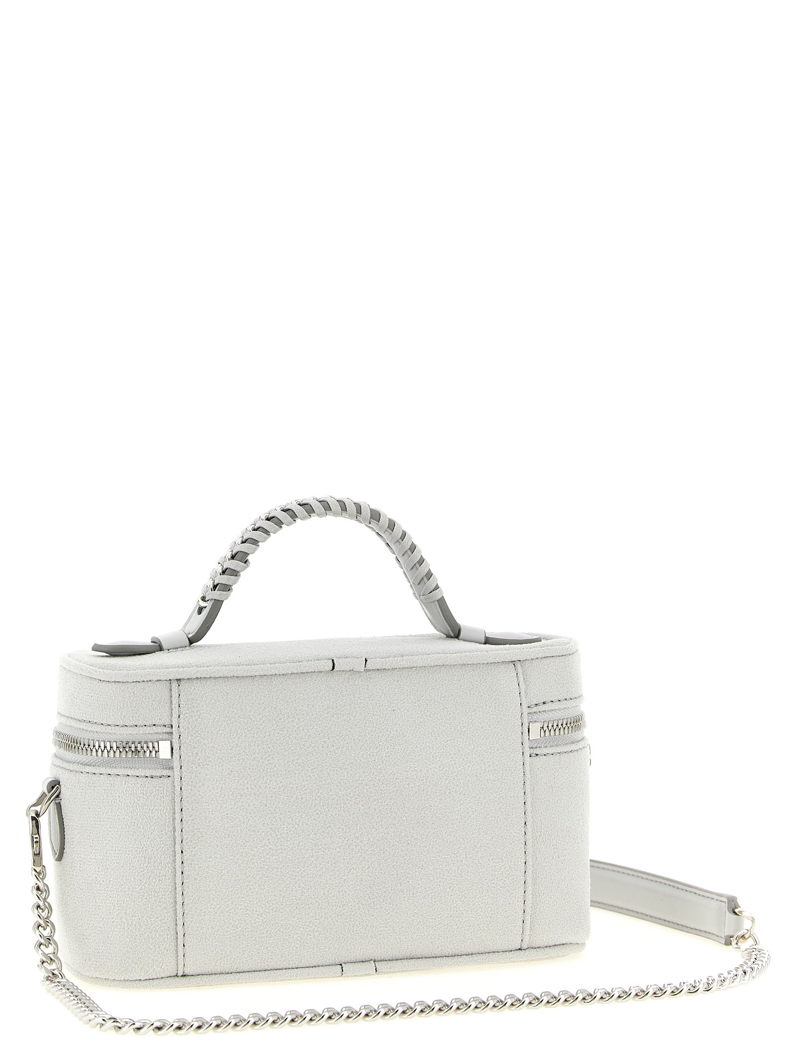 Gray Polyester Crossbody Bag
