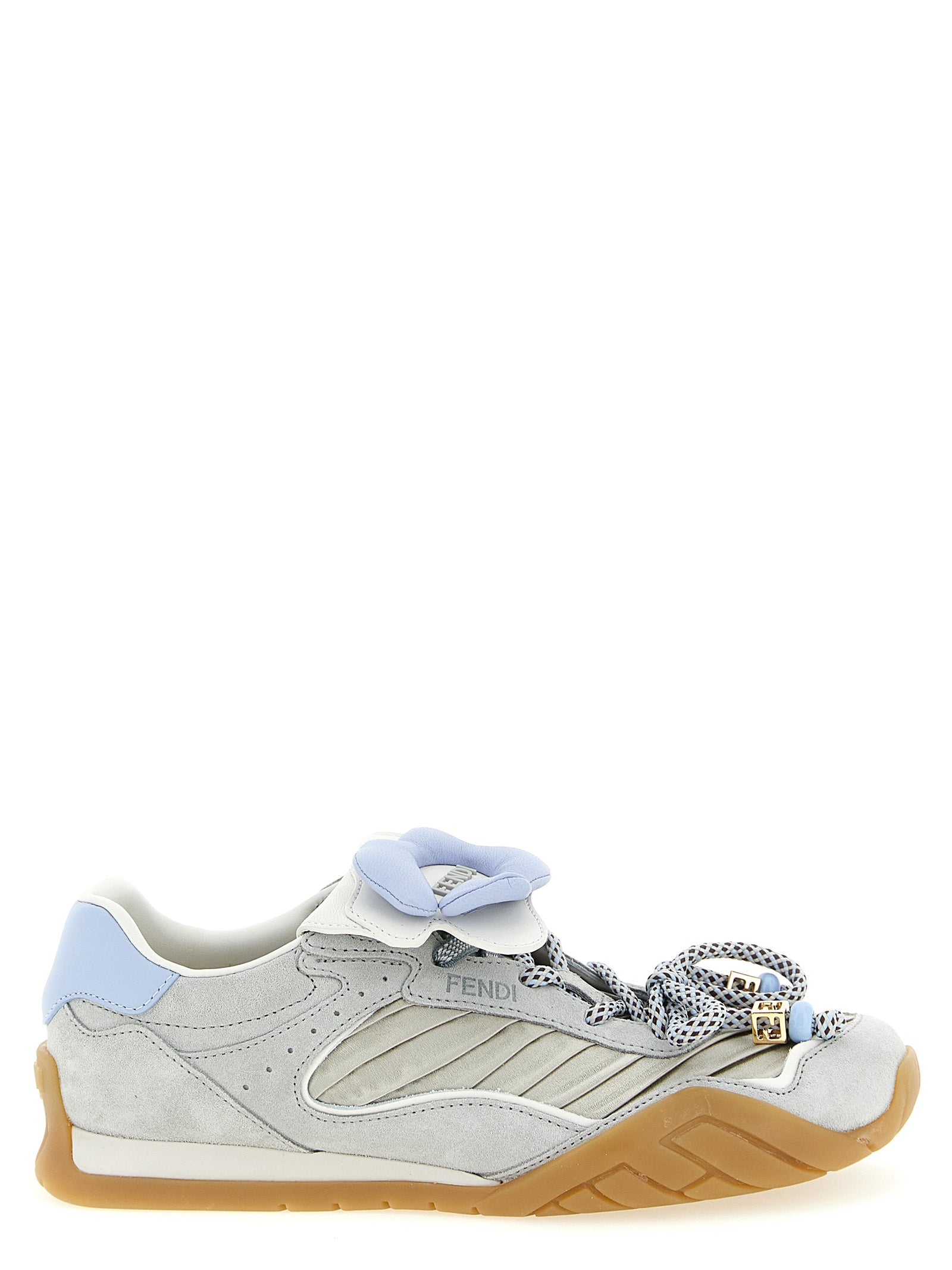 Fendi grå kalveskinn sportssneakers
