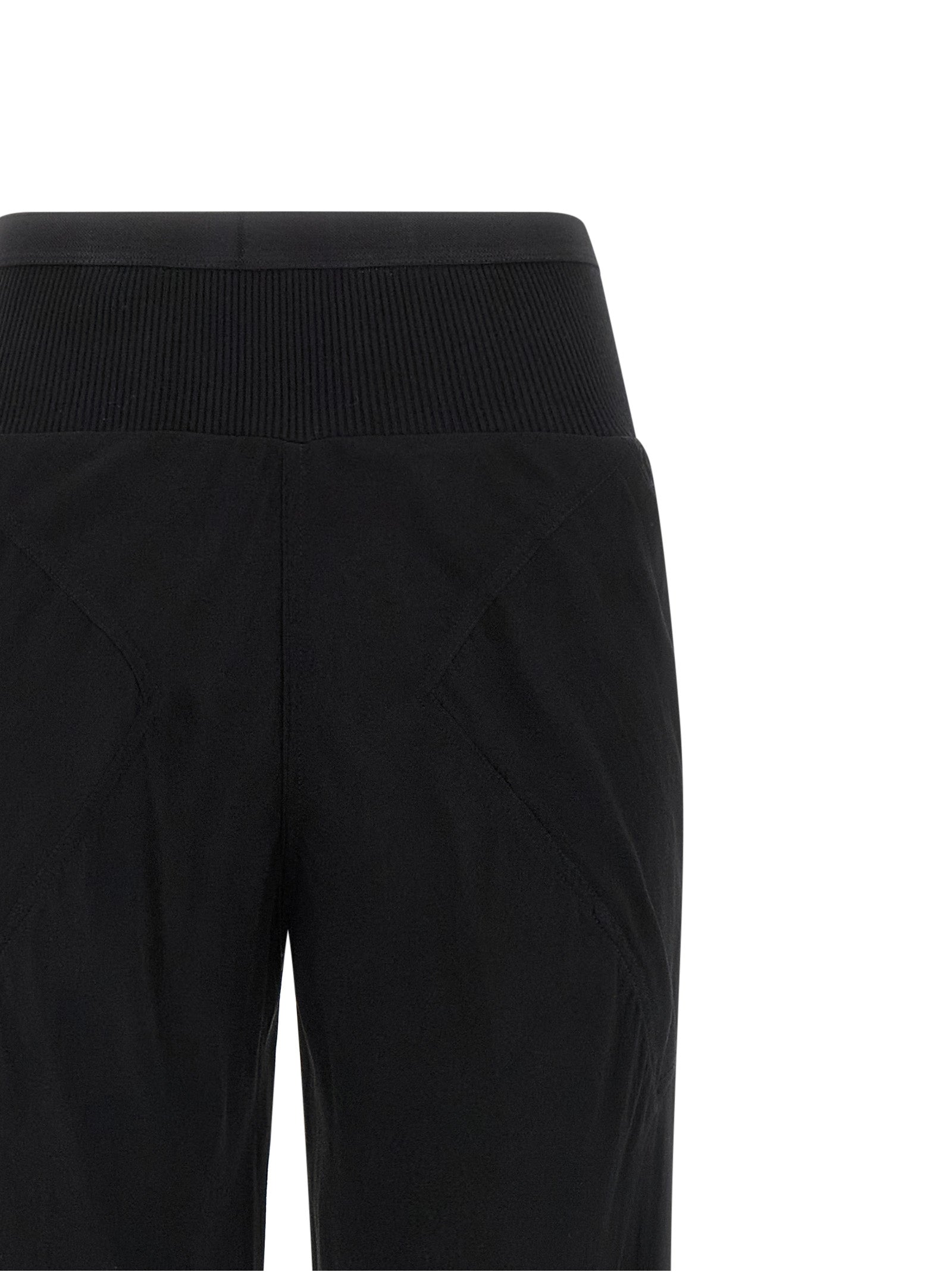 Rick Owens Sorte Silkebukser med Sleng