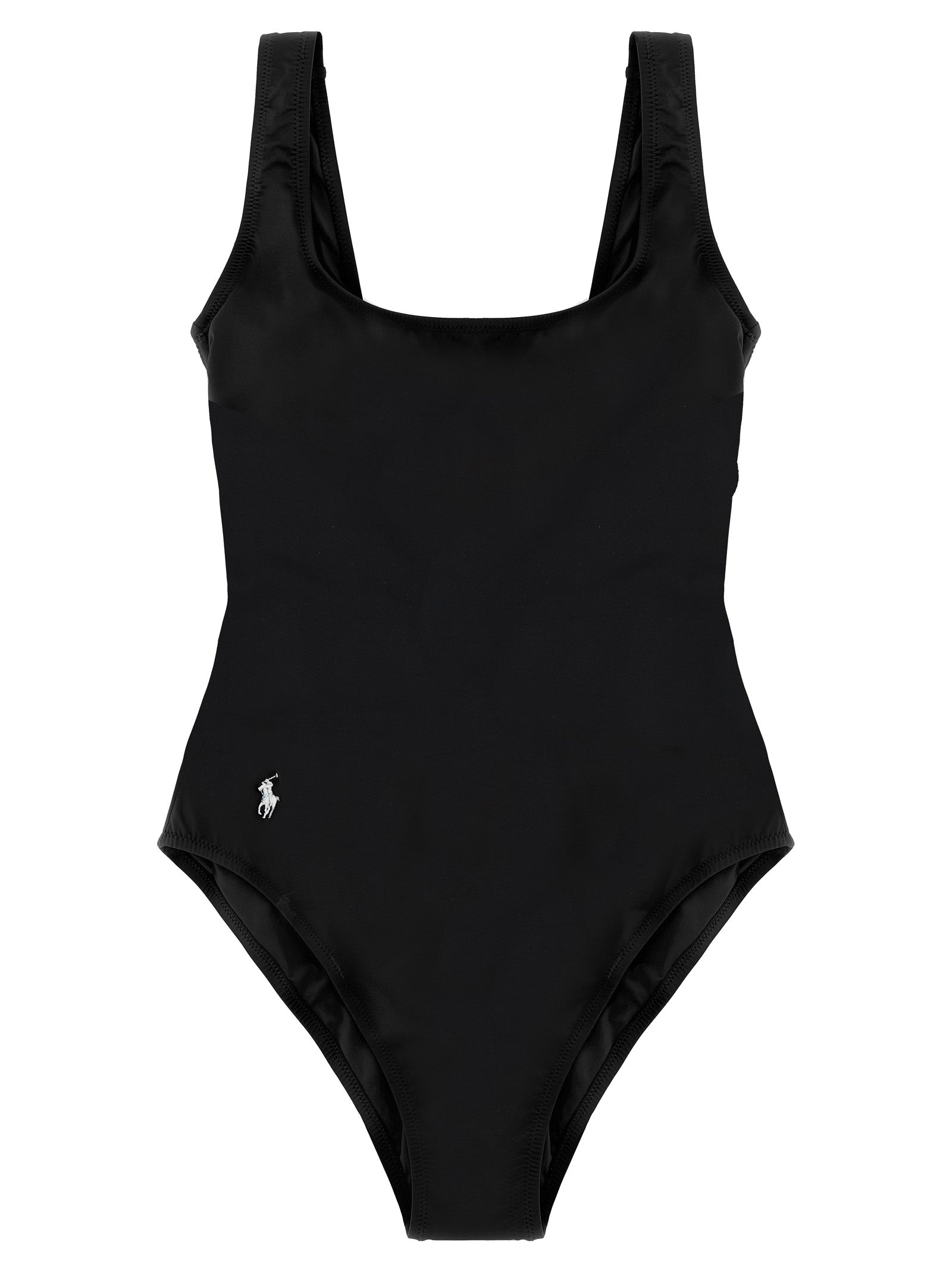 Black Nylon One-Piece Swimsuit