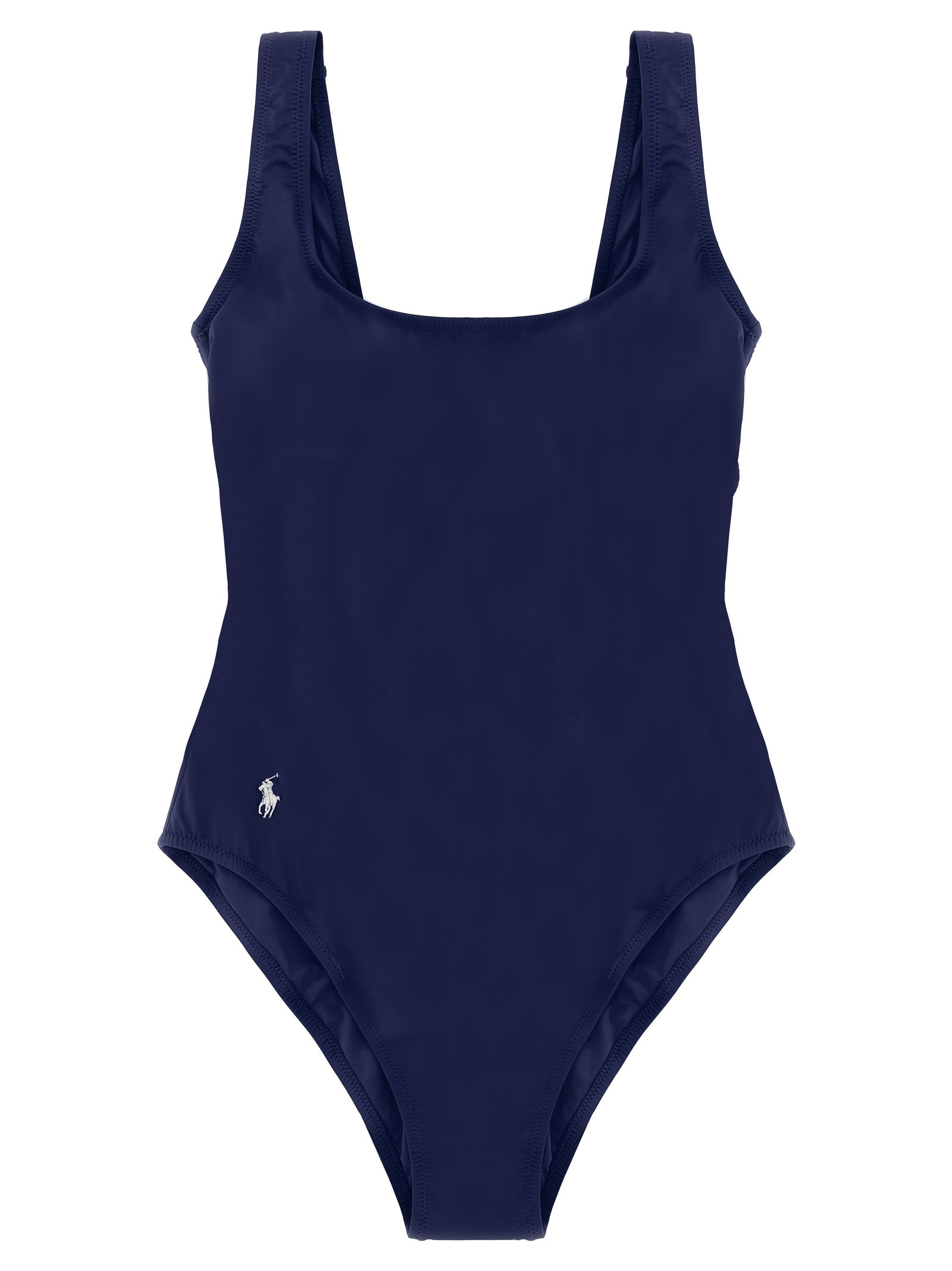 Blue Nylon One-Piece Swimsuit