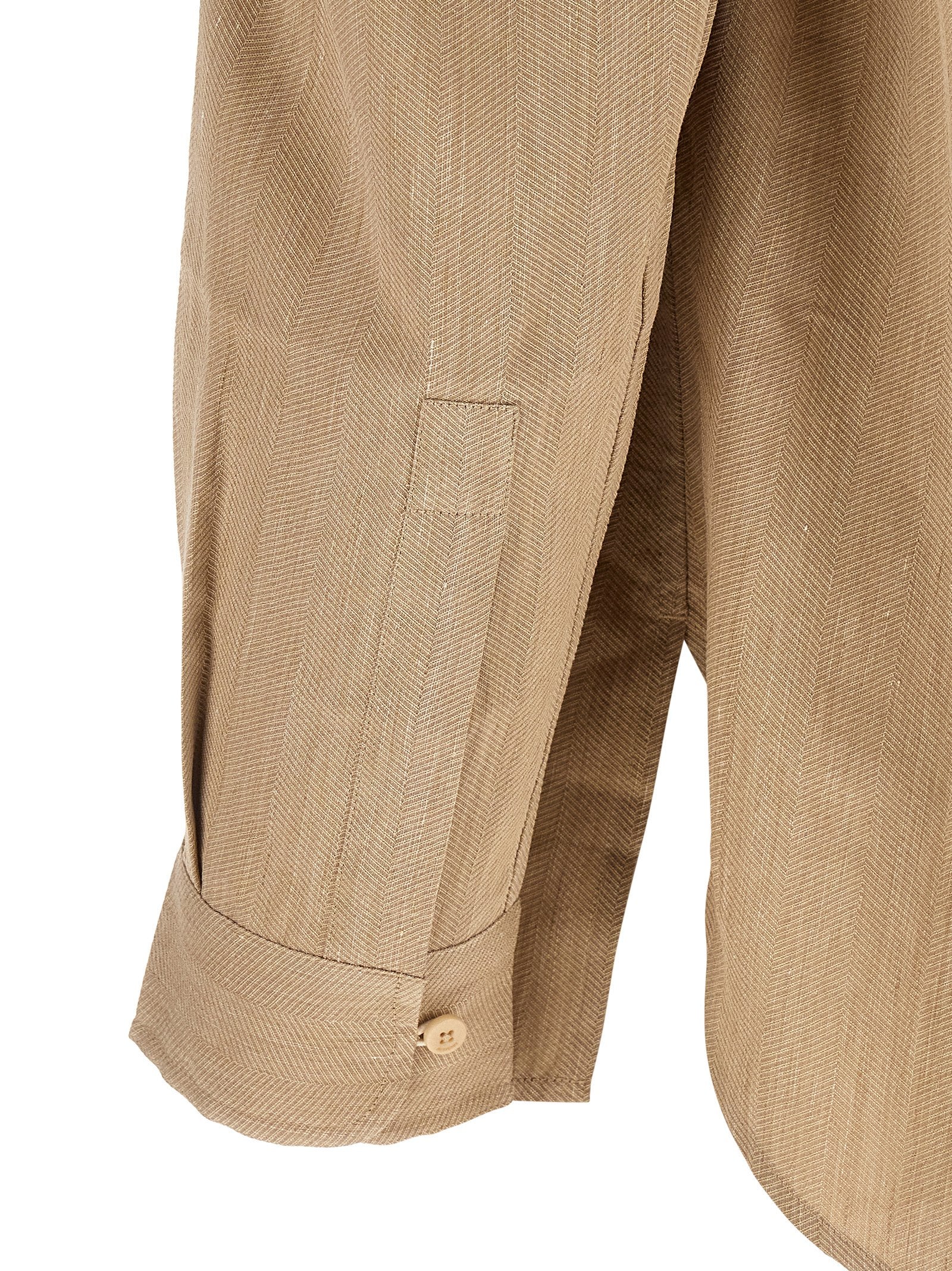Beige Linen Blouse